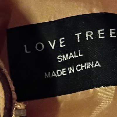 Love Tree Quilted Peach Vest Women’s Small Full Zip Pockets Diamond Pattern - Thumbnail 2