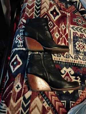 Woman Kork- Ease Leather Boots Size 10/42 Boot With Wedge Heal - Thumbnail 3