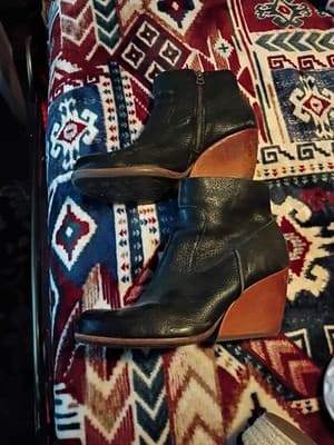 Woman Kork- Ease Leather Boots Size 10/42 Boot With Wedge Heal - Thumbnail 2