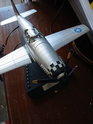 Vintage P-51 Mustang WWII Fighter Plane Push Button Landline Novelty Telephone - Thumbnail 17