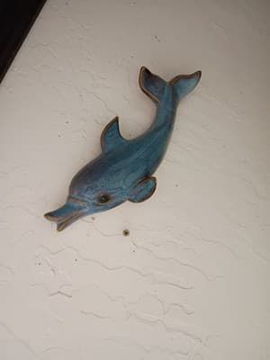 Vintage Ceramic Dolphin Wall Decor