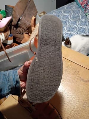 Sam Edelmon Wedged 3 Inch Ankle Strap Sandle With Gold Hardware - Thumbnail 13