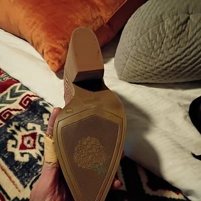 Vince Camuto Gibbela Perforated Woven Booties Tan Sz 11 Zip Detail - Thumbnail 4