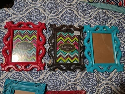 Set of 3 Kirklands 5x7 Picture Frames Plastic Photo Frames for Tabletop Display