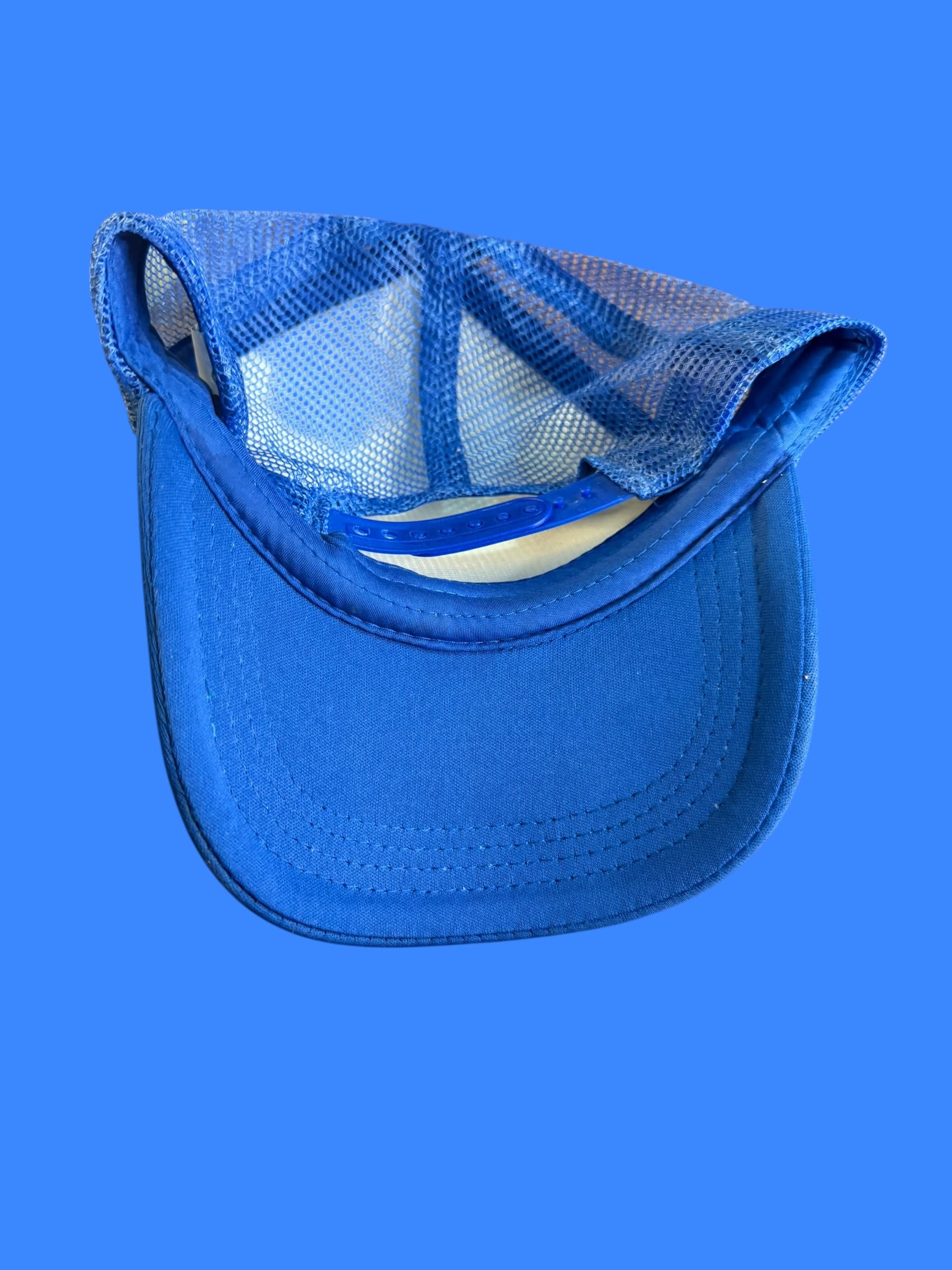 World's Best Dad Trucker Hat Blue White Mesh Snapback Father's Day Gift Cap - Thumbnail 2