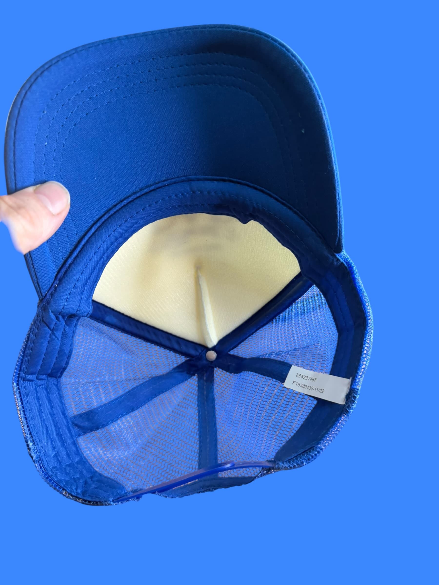 World's Best Dad Trucker Hat Blue White Mesh Snapback Father's Day Gift Cap - Thumbnail 6