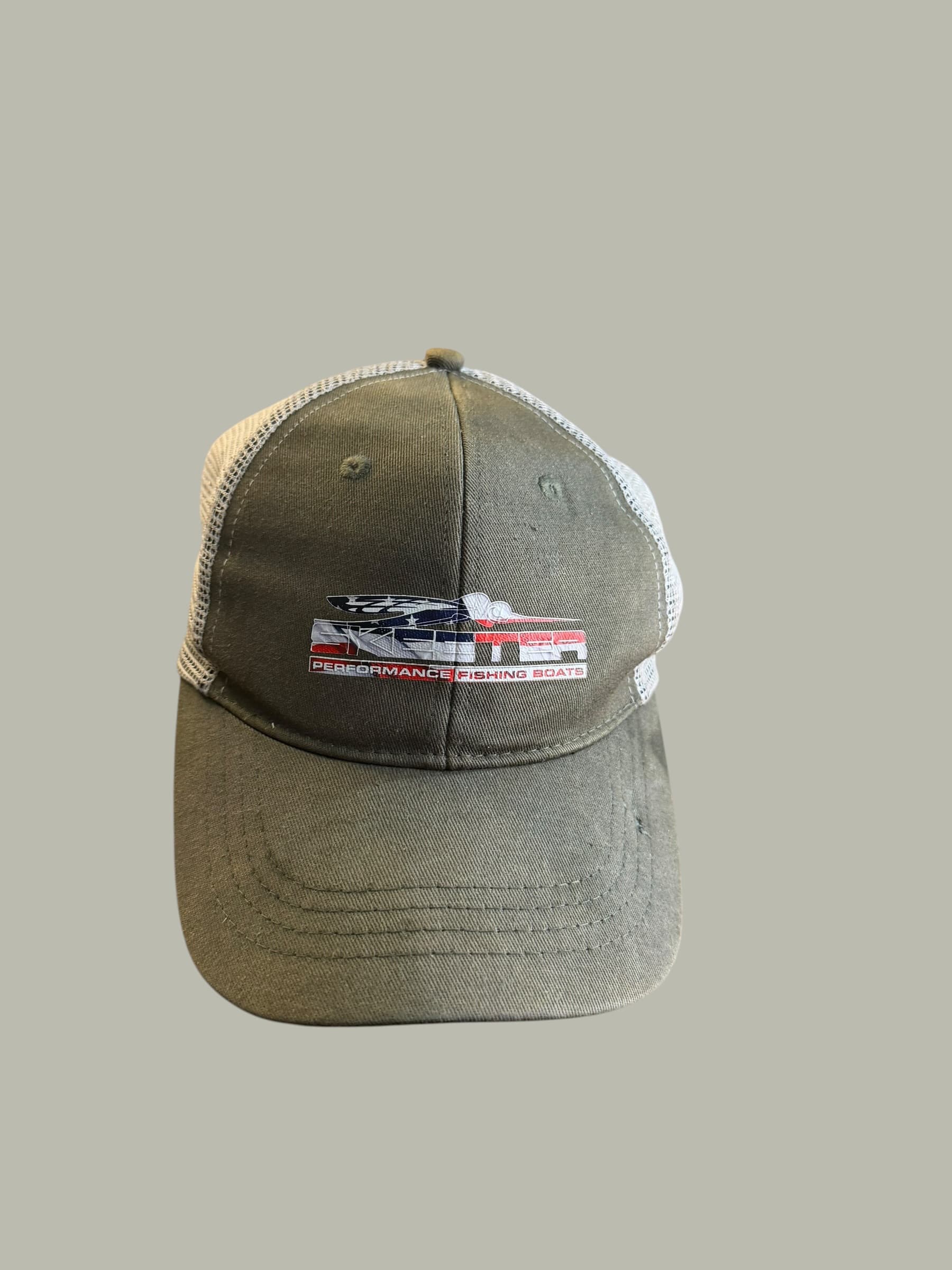 Skeeter Performance Fishing Boats Olive Green Mesh Trucker Hat Snapback Cap - Image 1
