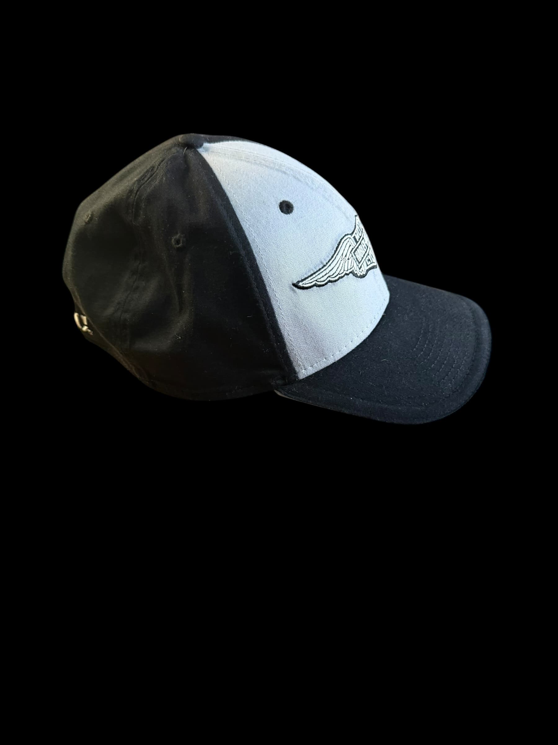 Harley-Davidson New Era 39THIRTY Winged Logo Flex Fit Hat Gray Black L/XL Used - Thumbnail 5