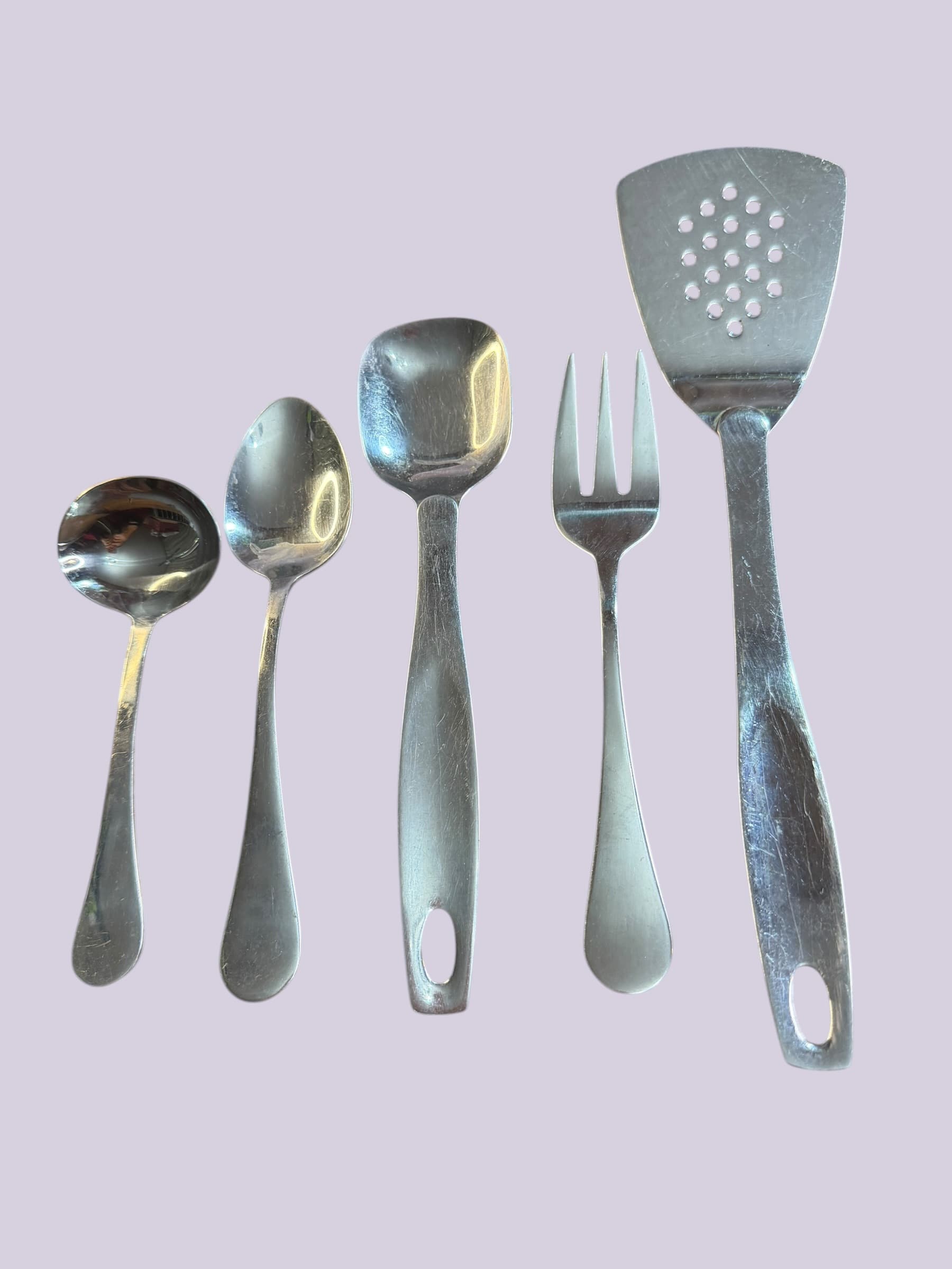 Stainless Steel Cooking Utensil Set - Image 1