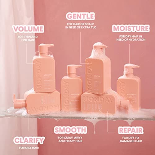 Monday Haircare Repair Shampoo with Keratin, Argan Oil & Cocoa Butter 354ml for Dry to Damaged & Depleted Hair 354 Ml 354ml - Thumbnail 5