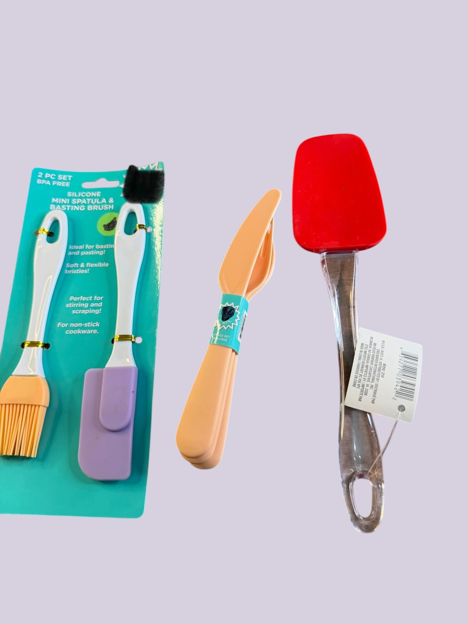 Silicone Spatula Basting Brush BPA Free Set + Red Spatula Kitchen Tools Lot - Image 1