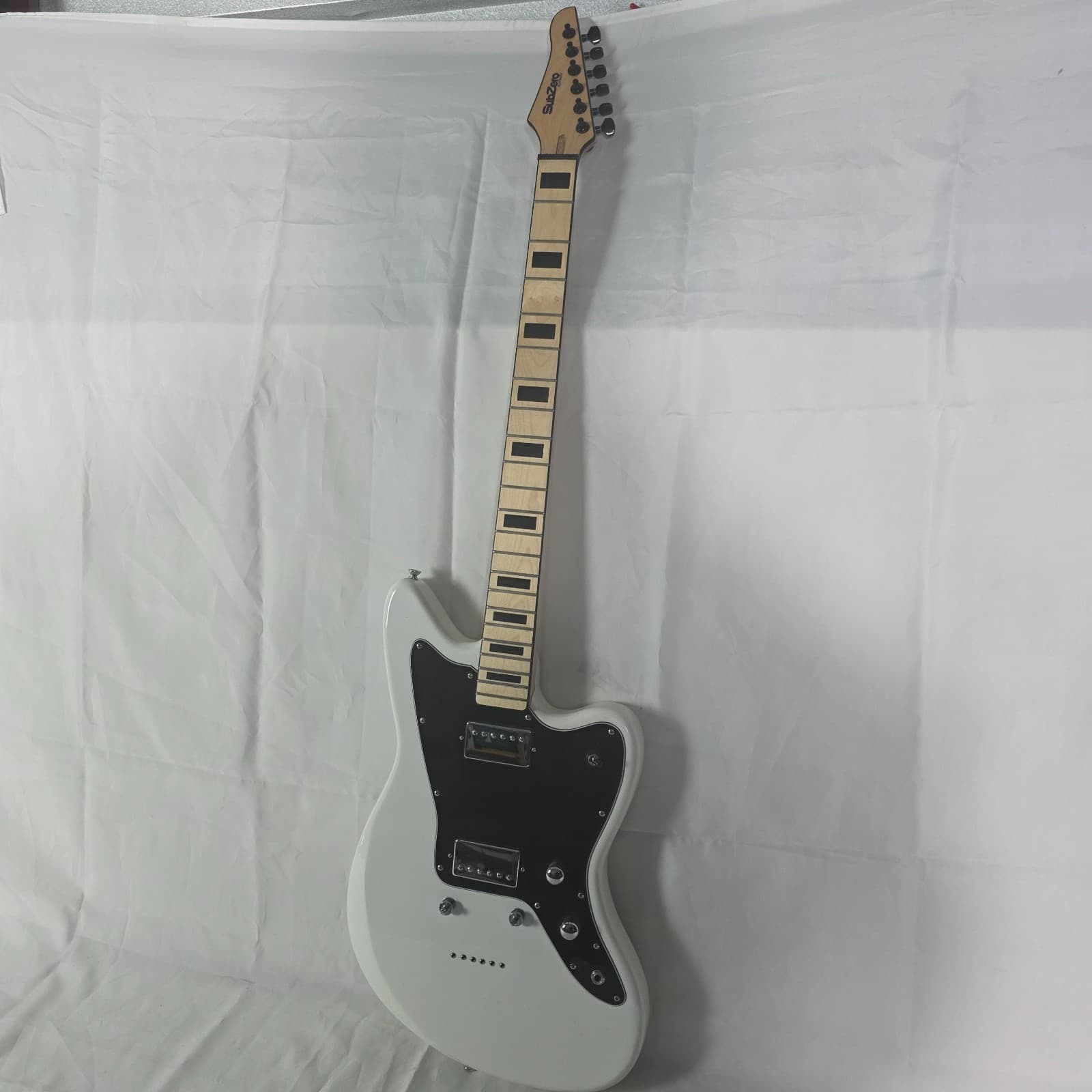 SubZero Rogue VI Baritone Electric Guitar Polar White HH Humbuckers 30" Scale - Image 1