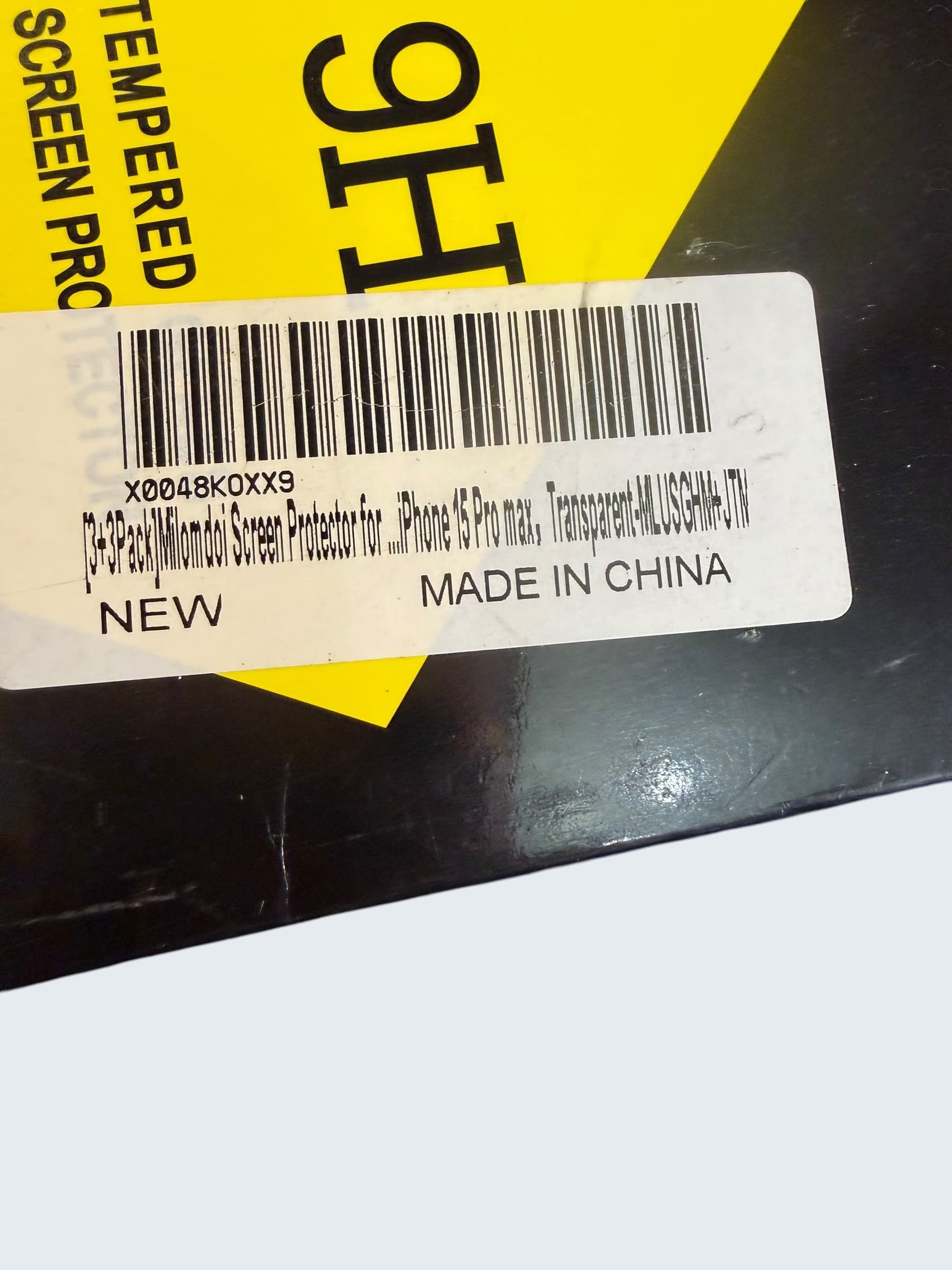 Milomdoi 3+3 Pack iPhone 15 Pro Max 9H Tempered Glass Screen Protector New - Thumbnail 3