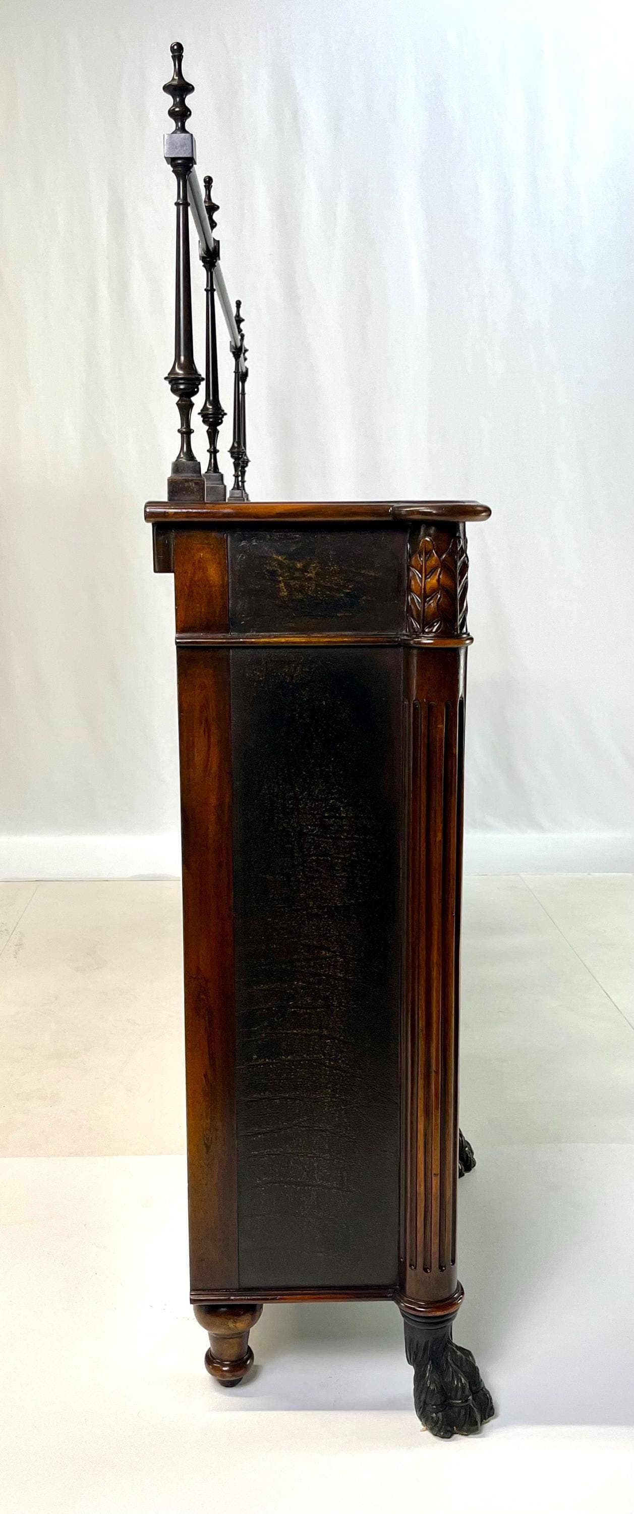 Theodore Alexander Attributed Regency Revival Leather-Top Sideboard With Gallery - Thumbnail 7