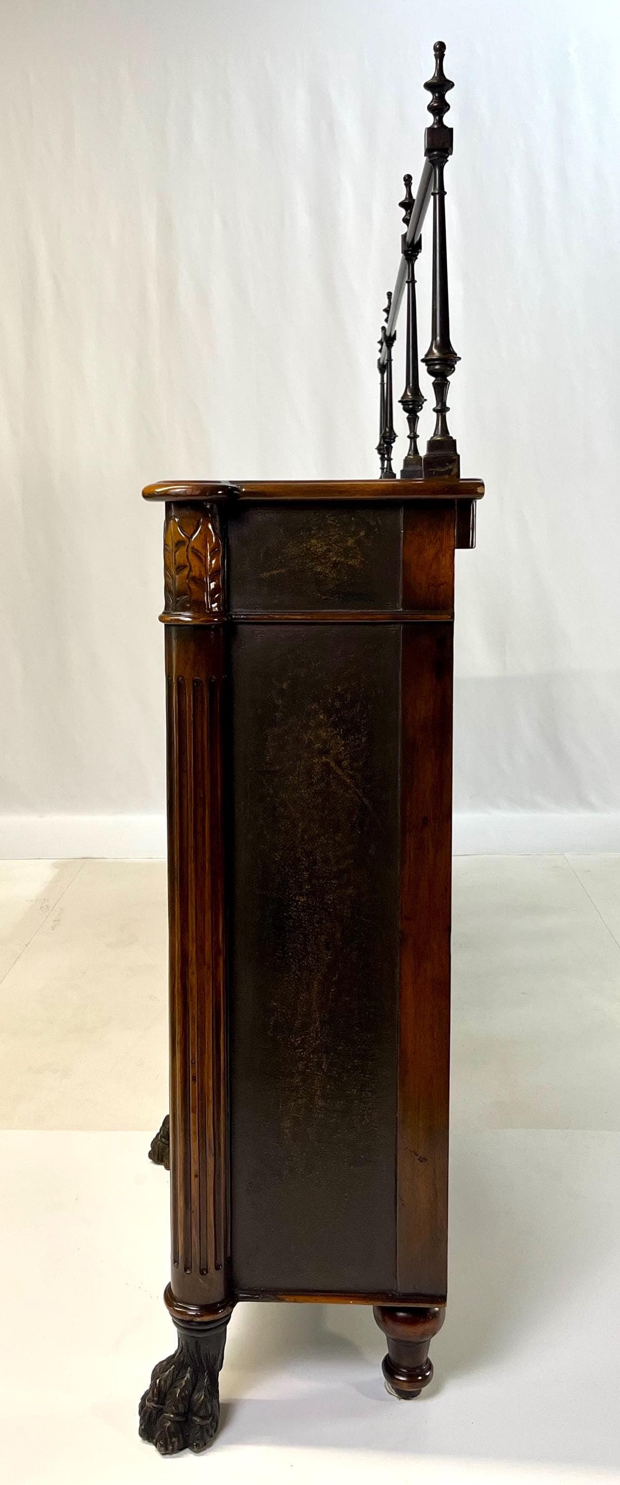Theodore Alexander Attributed Regency Revival Leather-Top Sideboard With Gallery - Thumbnail 5