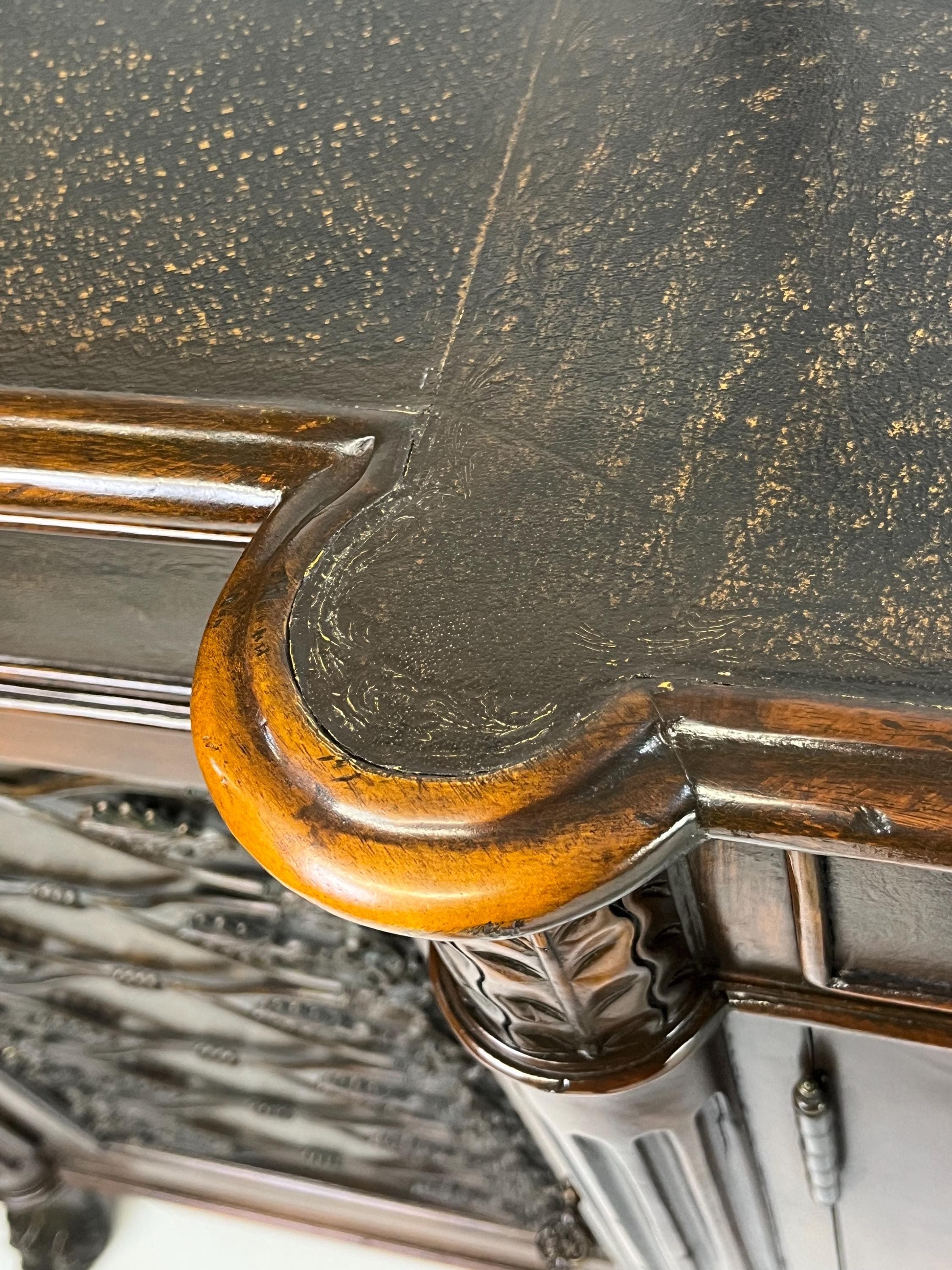 Theodore Alexander Attributed Regency Revival Leather-Top Sideboard With Gallery - Thumbnail 15