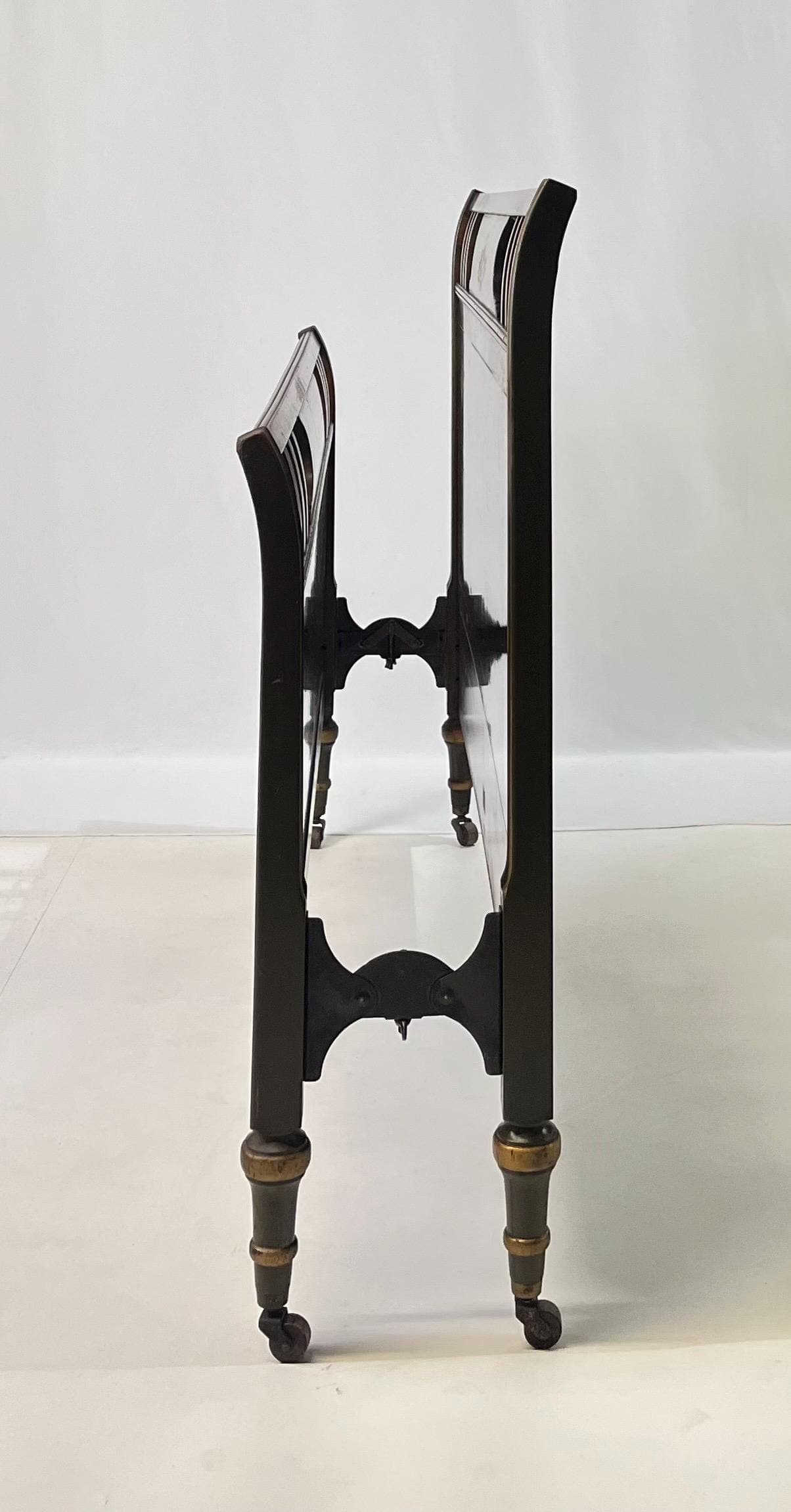 Neoclassical Sligh Furniture Walnut Burl & Hand-Painted Full Bed - Thumbnail 4