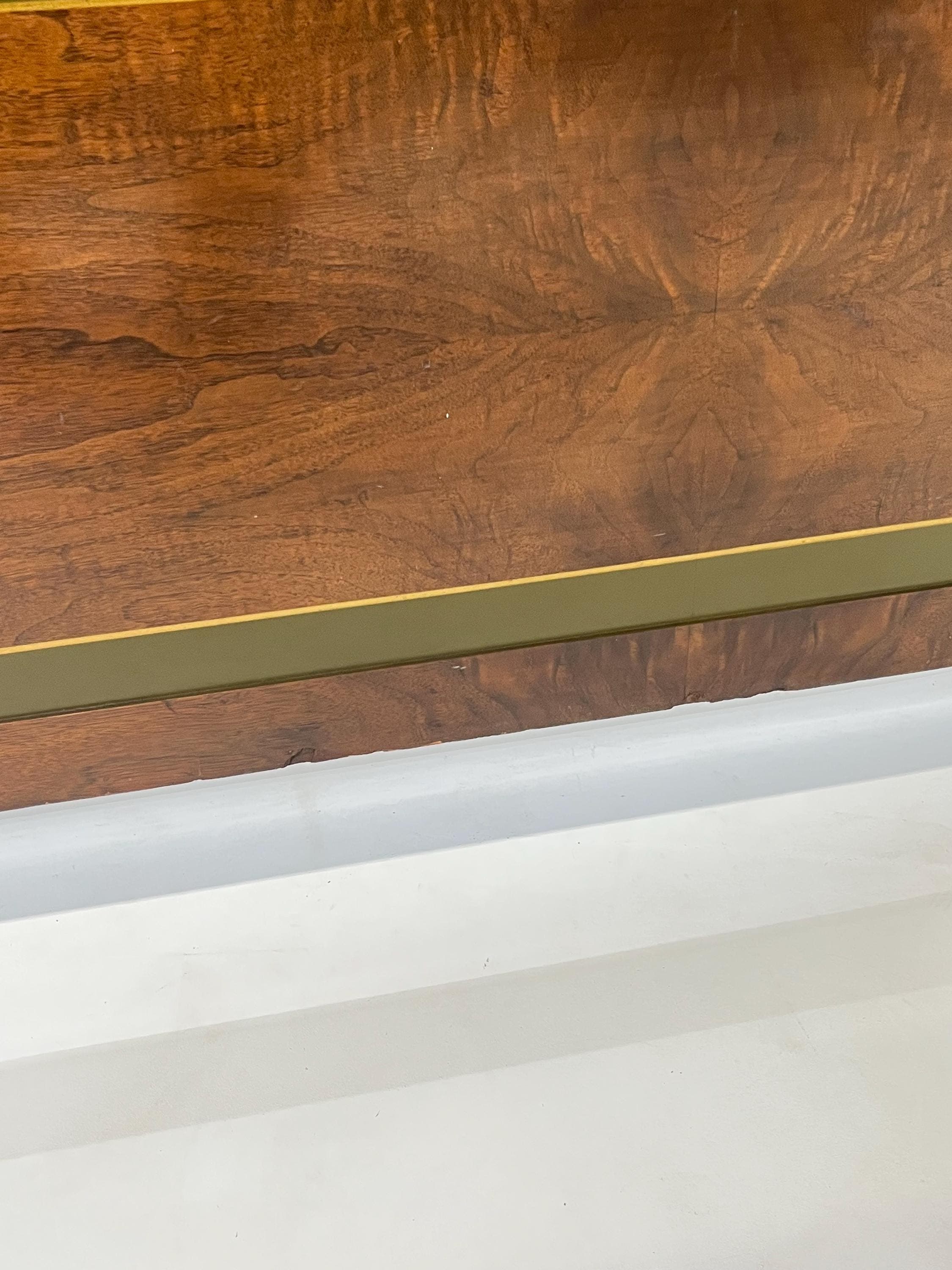 Neoclassical Sligh Furniture Walnut Burl & Hand-Painted Full Bed - Thumbnail 19