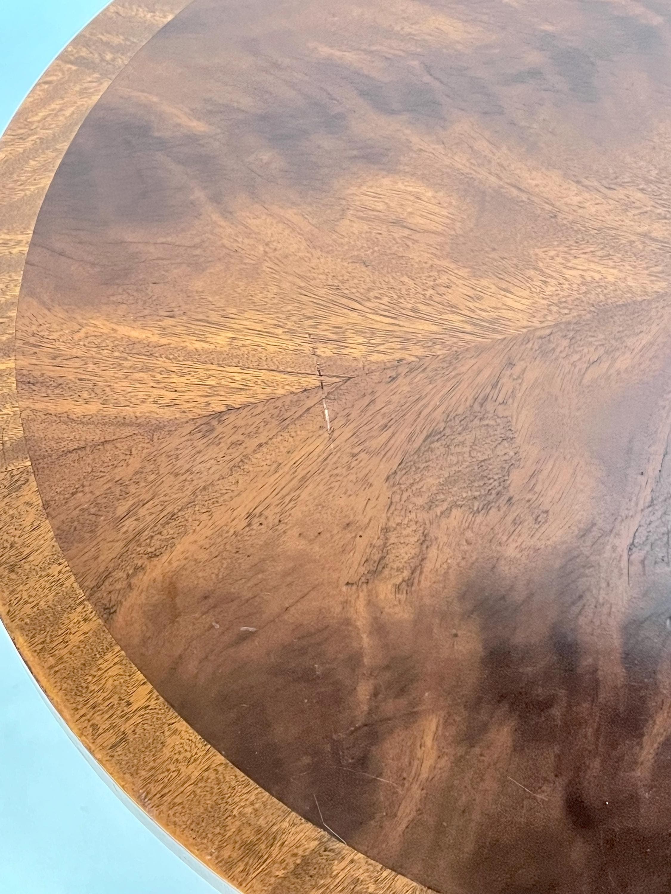 Baker Furniture Federal Style Mahogany Drum Table With Candle Slides - Thumbnail 14