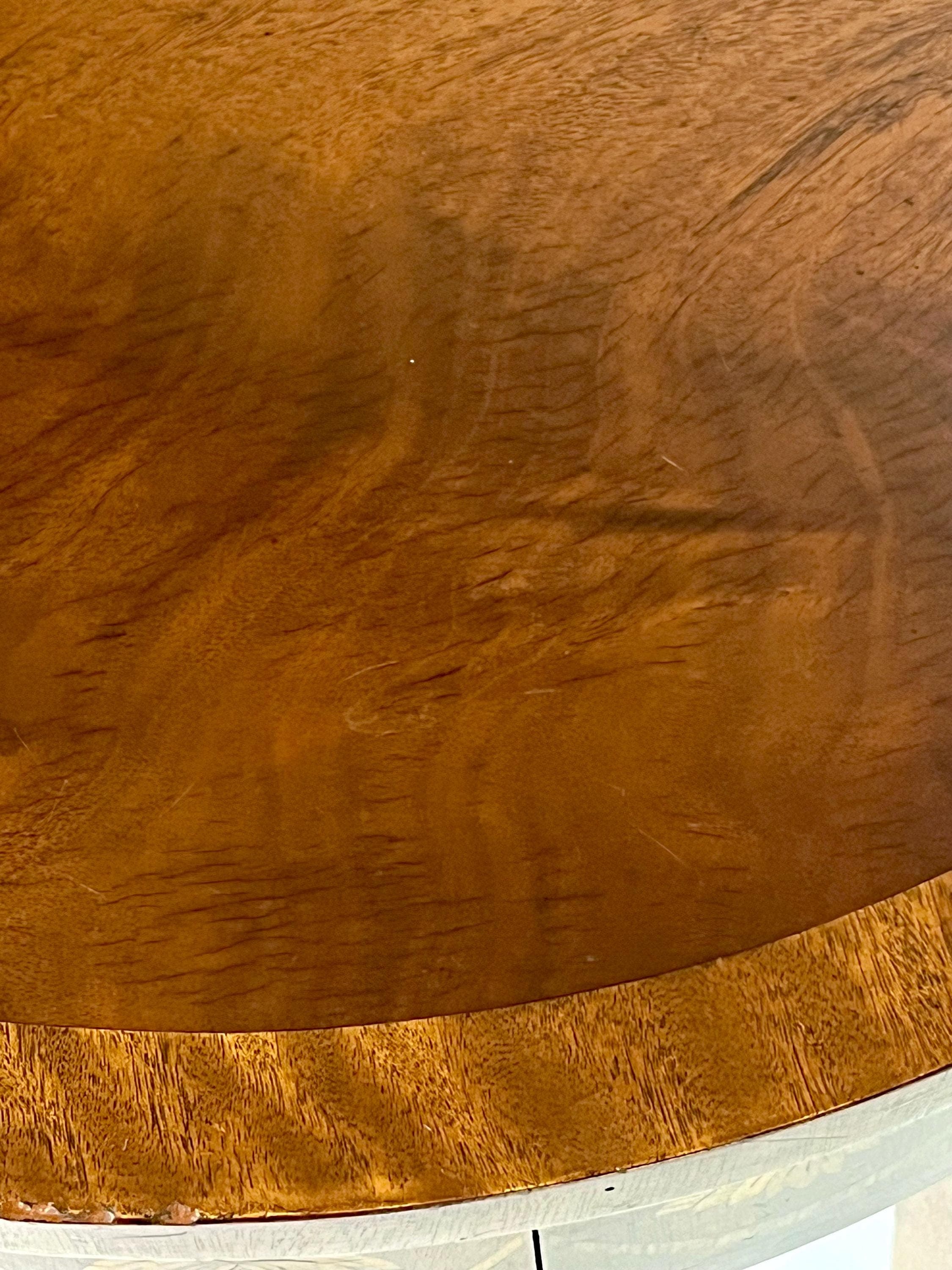 Baker Furniture Federal Style Mahogany Drum Table With Candle Slides - Thumbnail 13