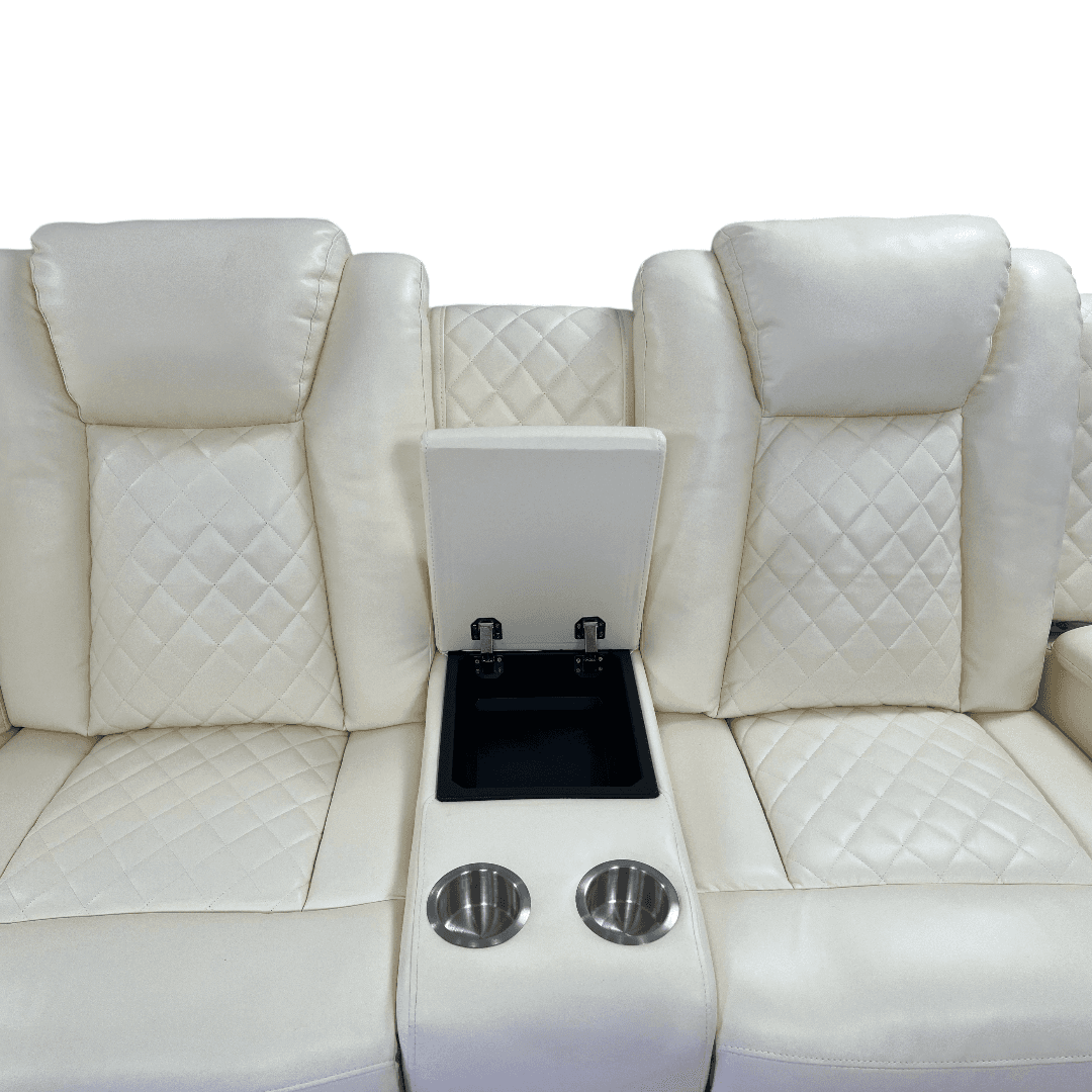 Ivy Bronx 3 - Piece Vegan Leather Power Reclining Sectional Sofa Set with LED Lights and Wireless Charging Station - Thumbnail 22