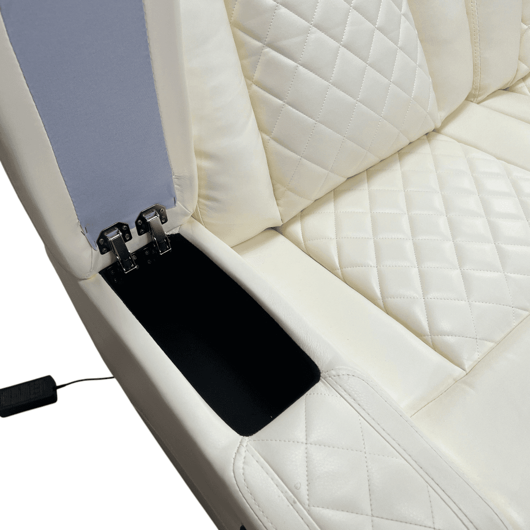 Ivy Bronx 3 - Piece Vegan Leather Power Reclining Sectional Sofa Set with LED Lights and Wireless Charging Station - Thumbnail 23