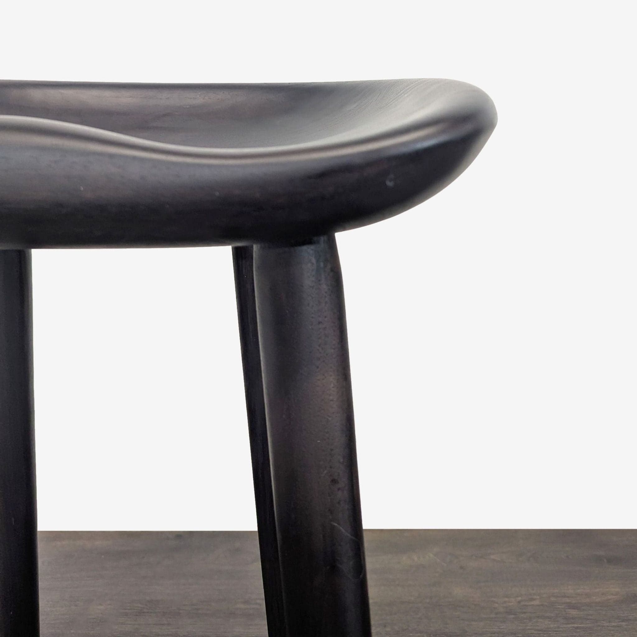 Set of Four Wood Saddle Stools - Thumbnail 3