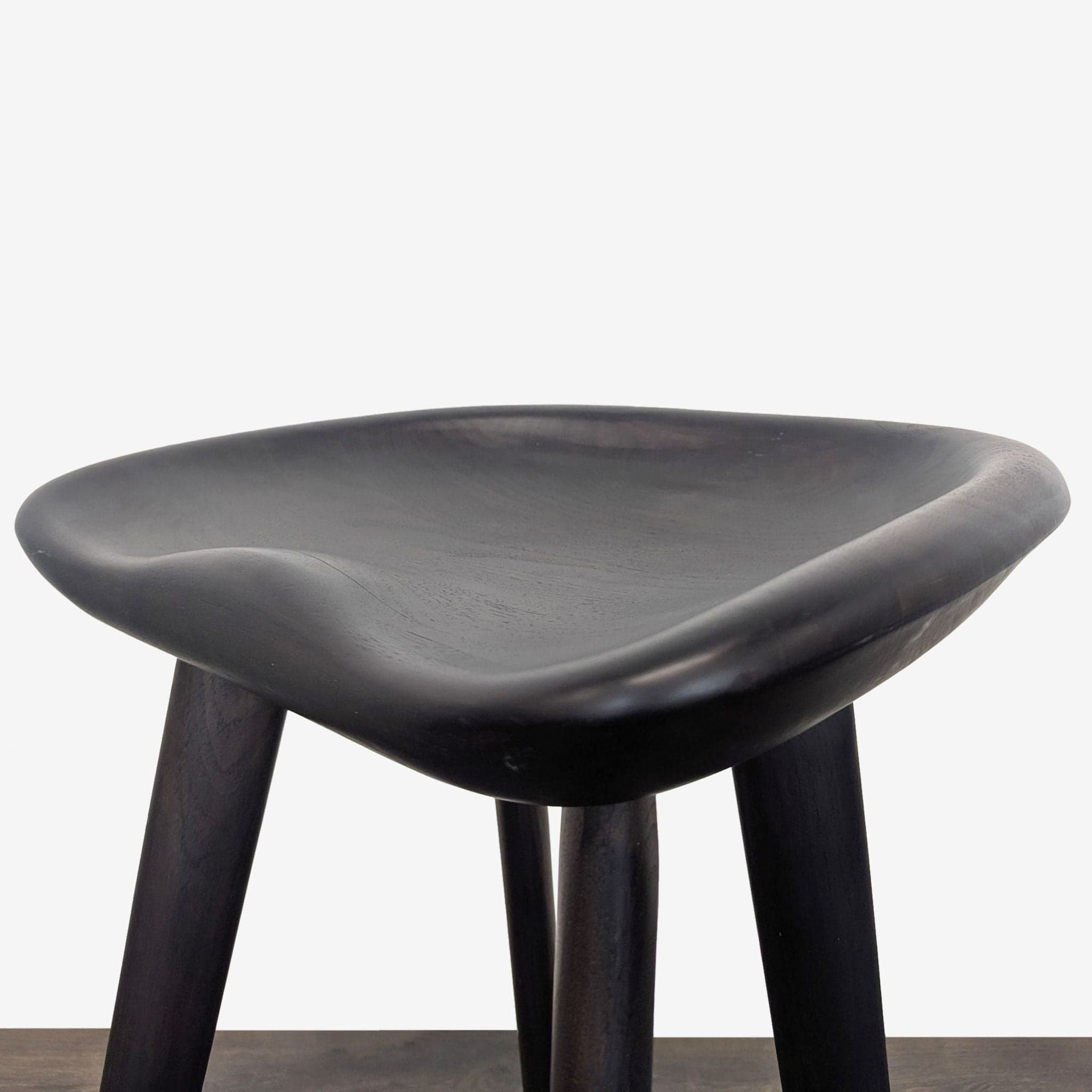 Set of Four Wood Saddle Stools - Thumbnail 4