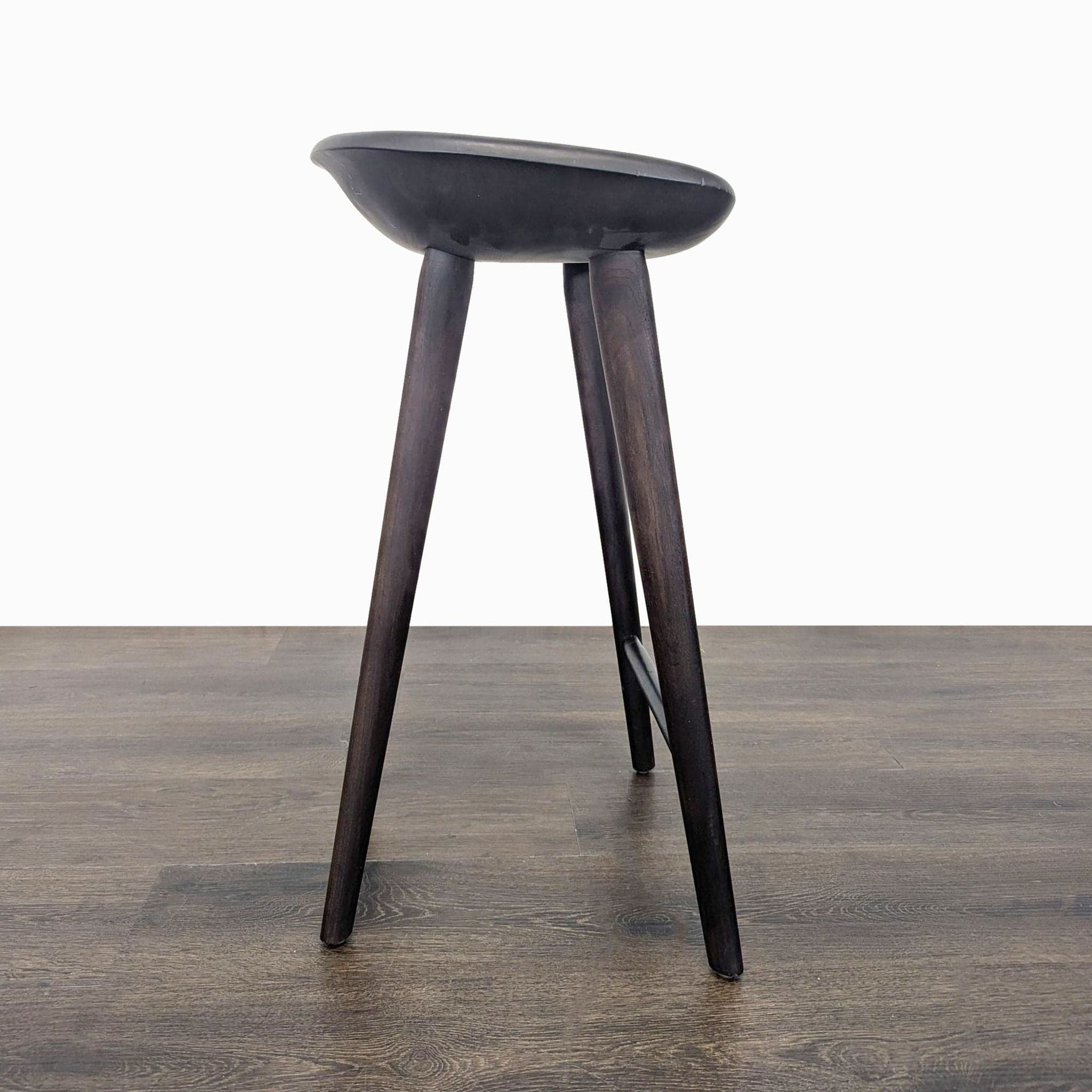 Set of Four Wood Saddle Stools - Thumbnail 6