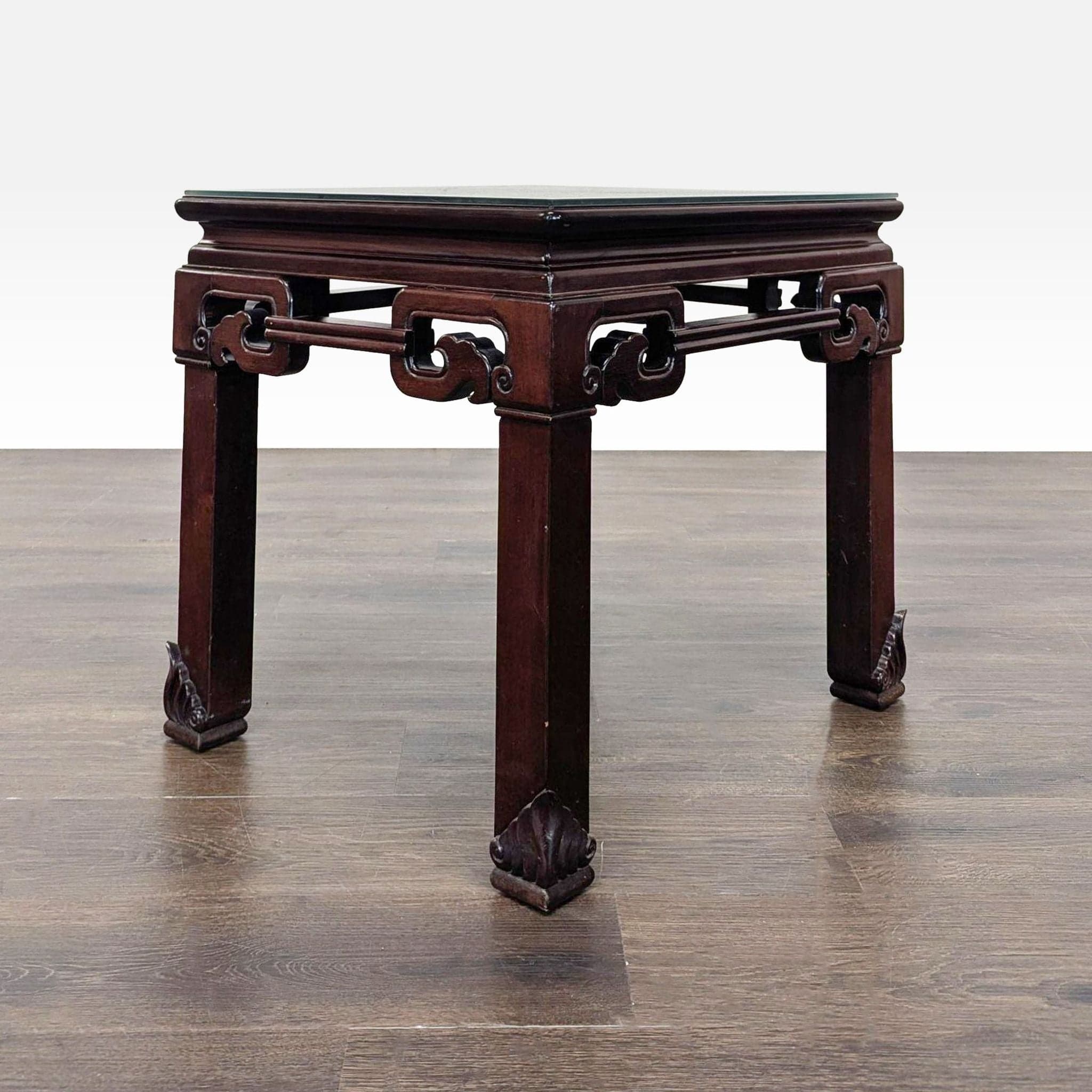 Chinese Carved Side Table - Thumbnail 2