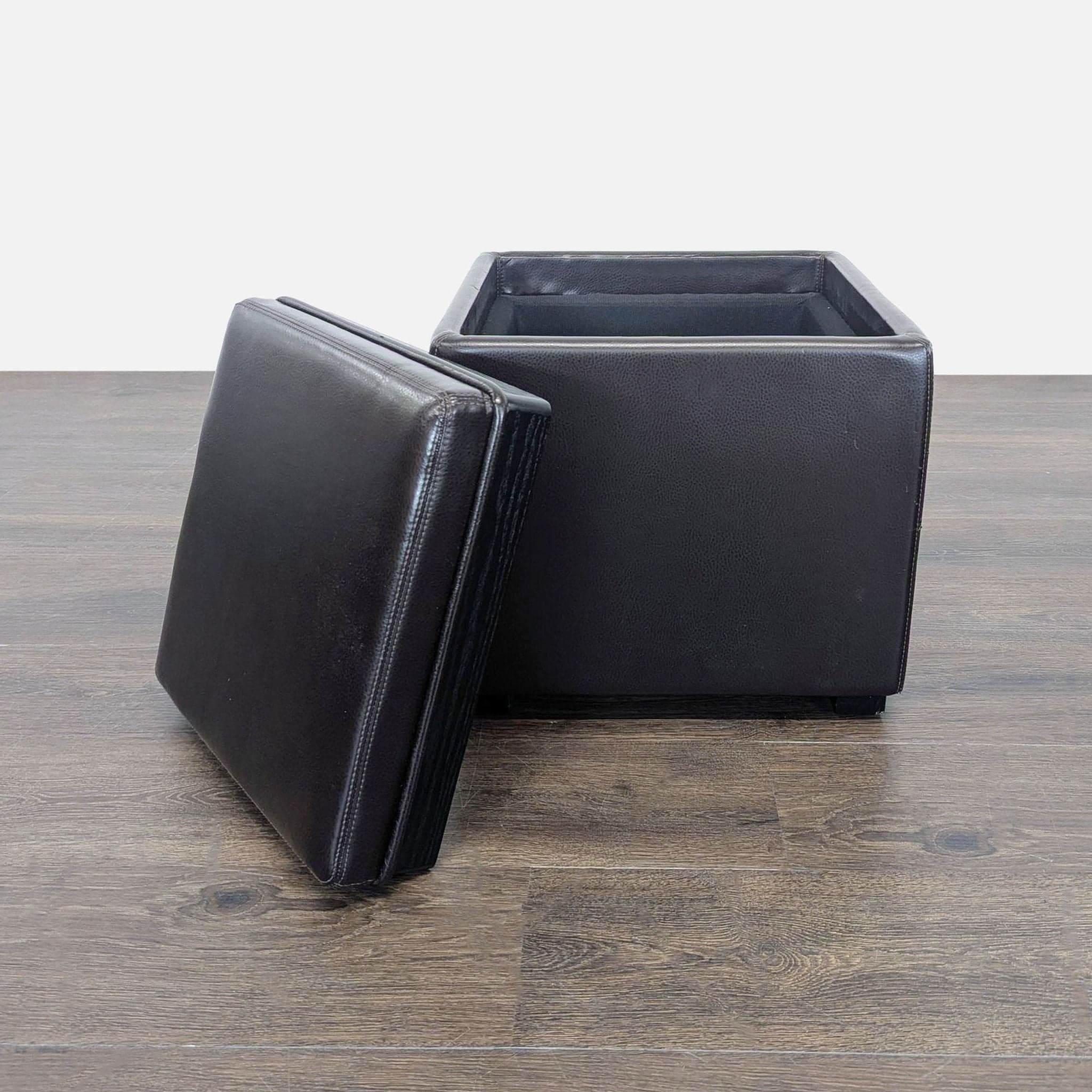 Crate & Barrel Stow Storage Ottoman - Thumbnail 2