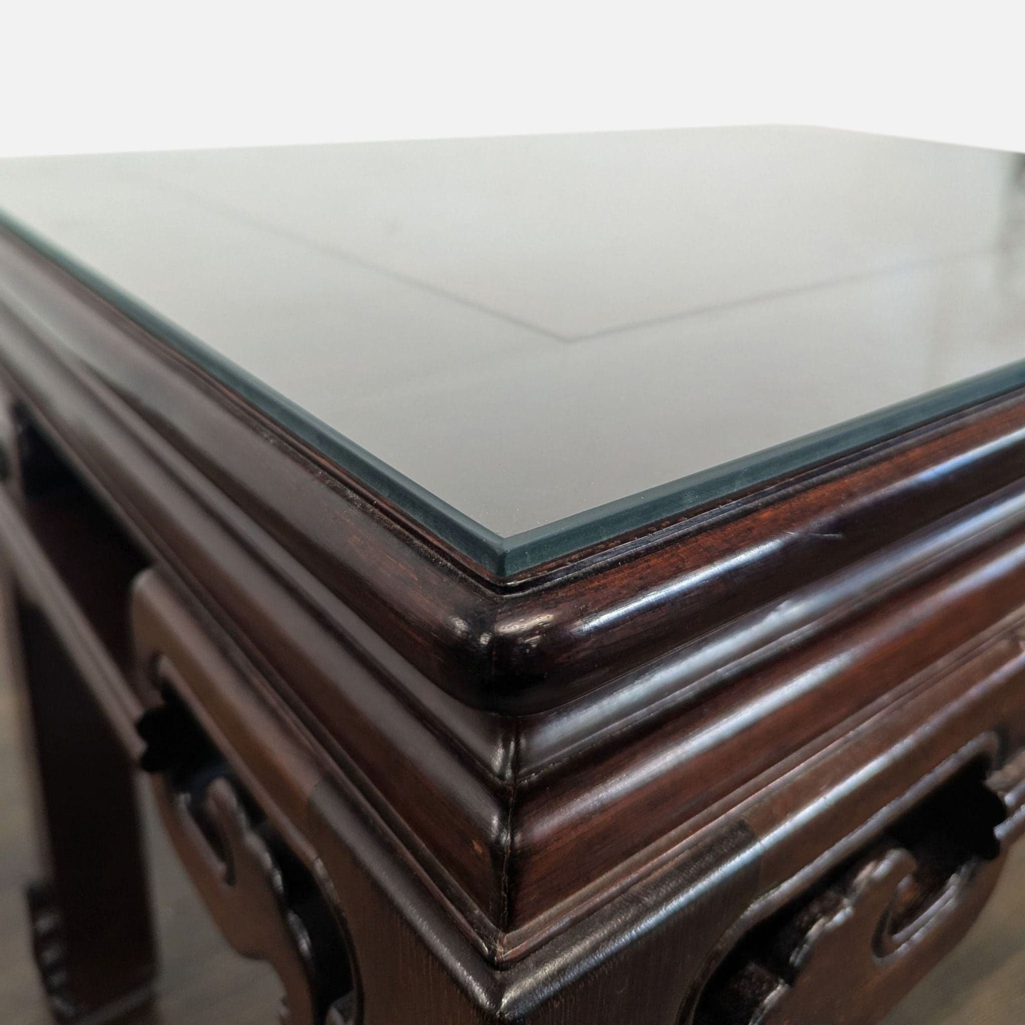 Chinese Carved Side Table - Thumbnail 4
