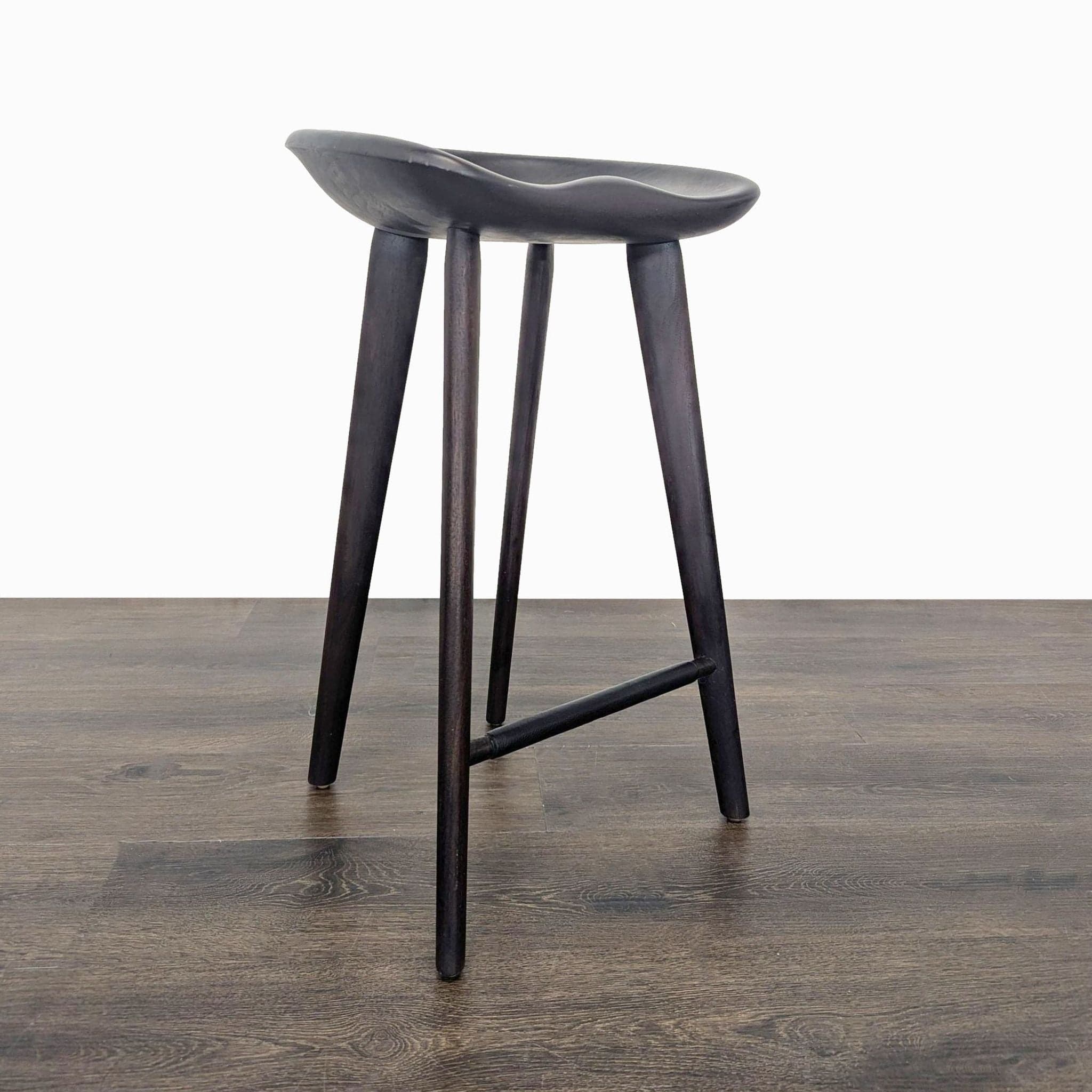 Set of Four Wood Saddle Stools - Thumbnail 8