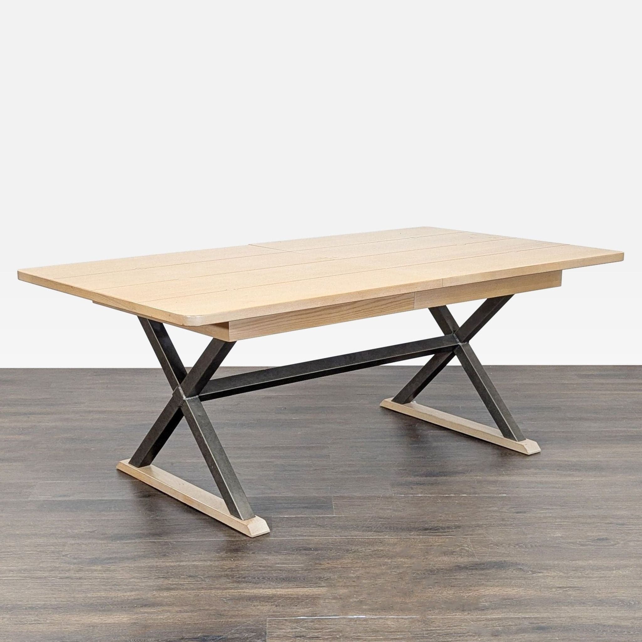 Farmhouse X-Trestle Base Dining Table - Image 1