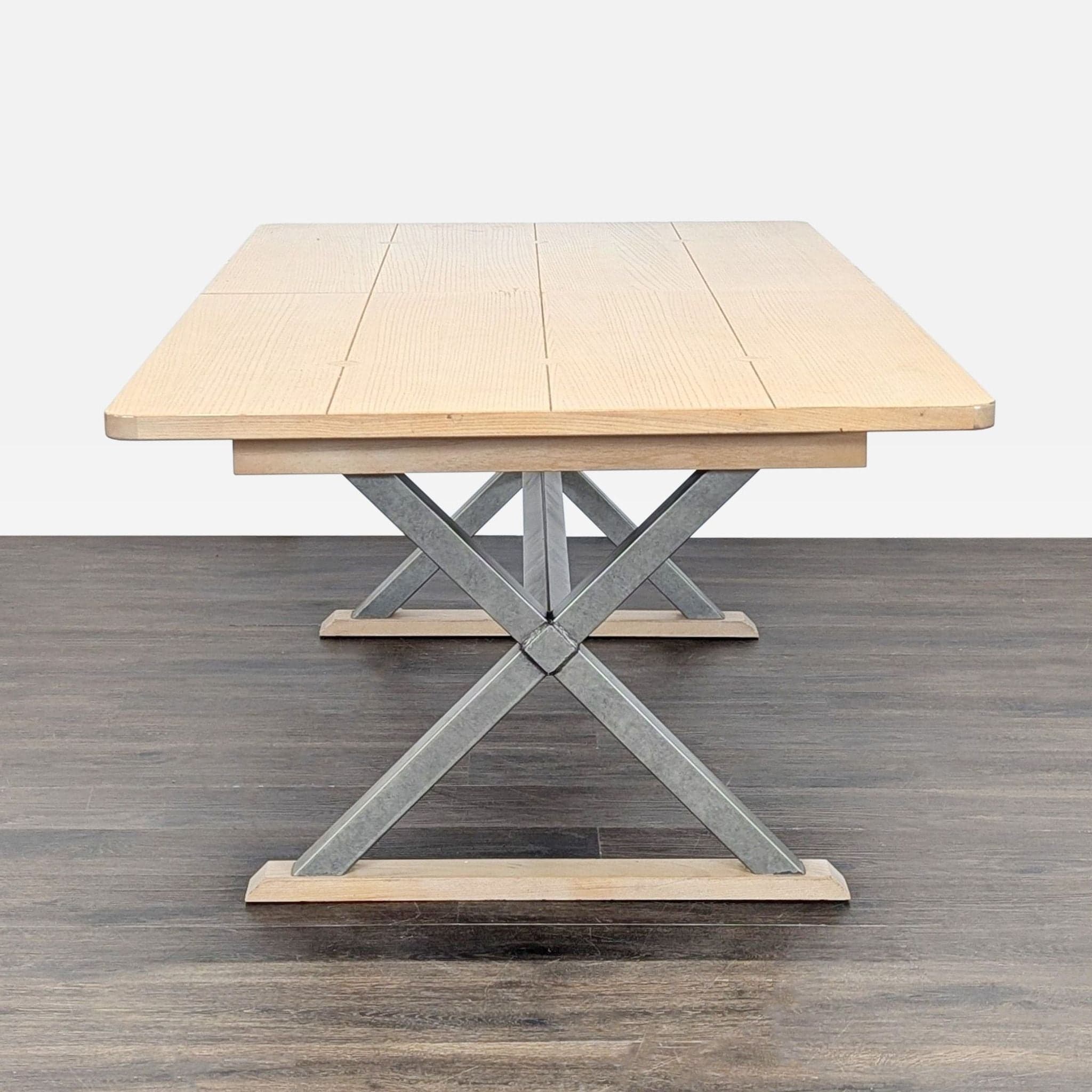 Farmhouse X-Trestle Base Dining Table - Thumbnail 4