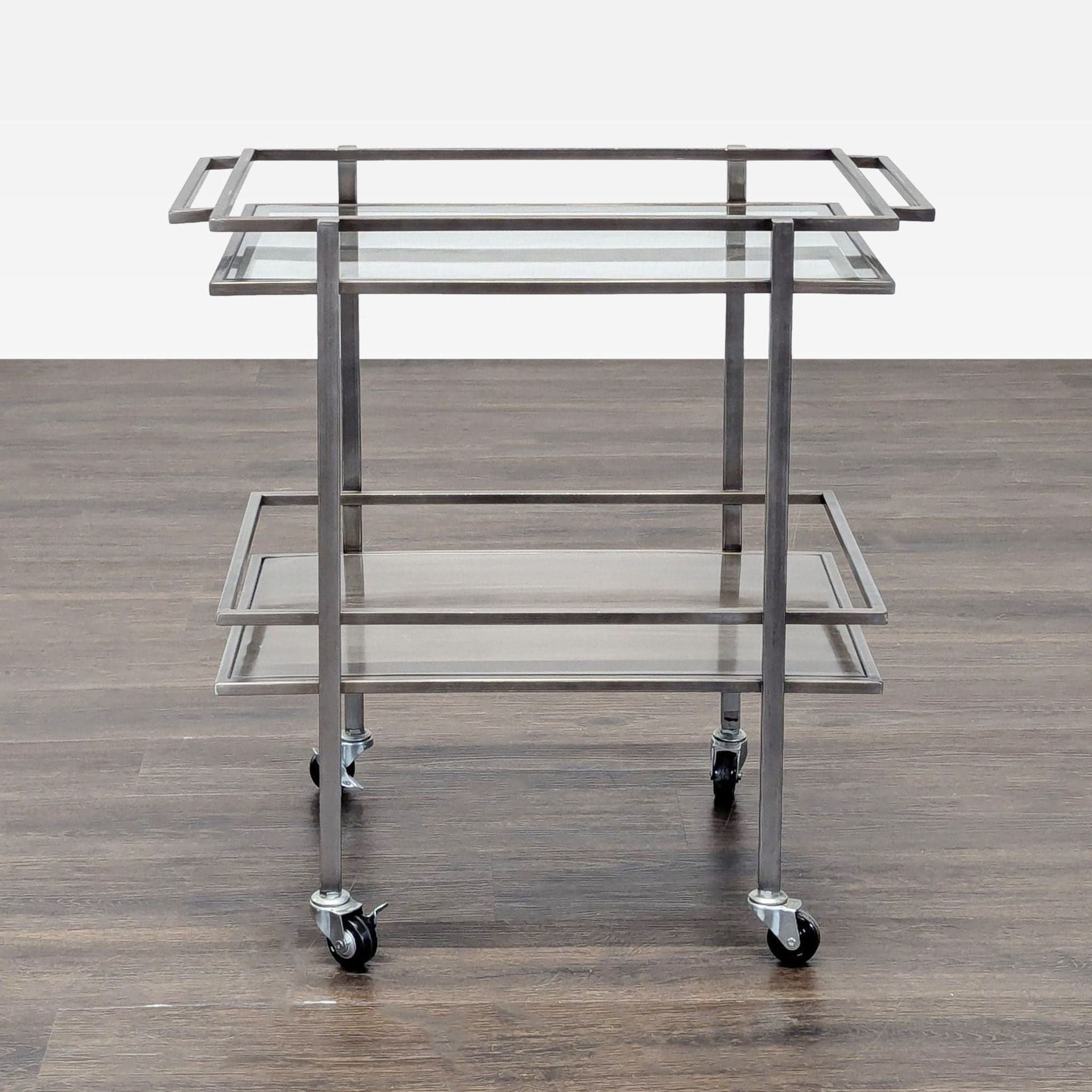 Metal and Glass Bar Cart - Thumbnail 7