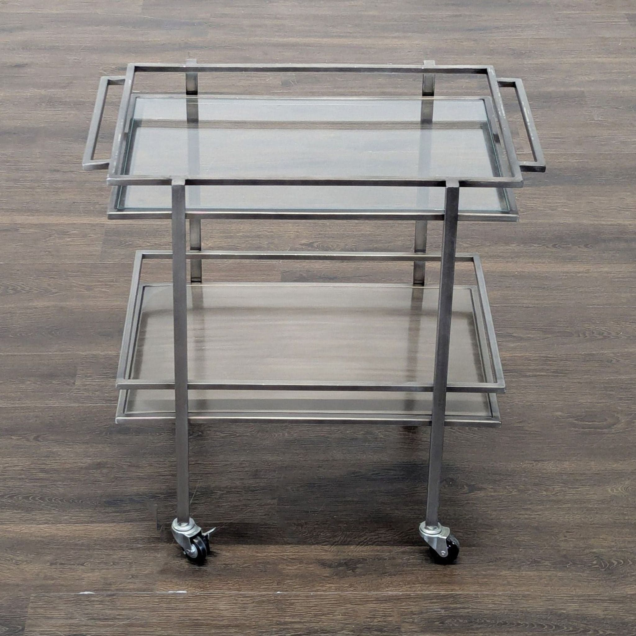 Metal and Glass Bar Cart - Thumbnail 6