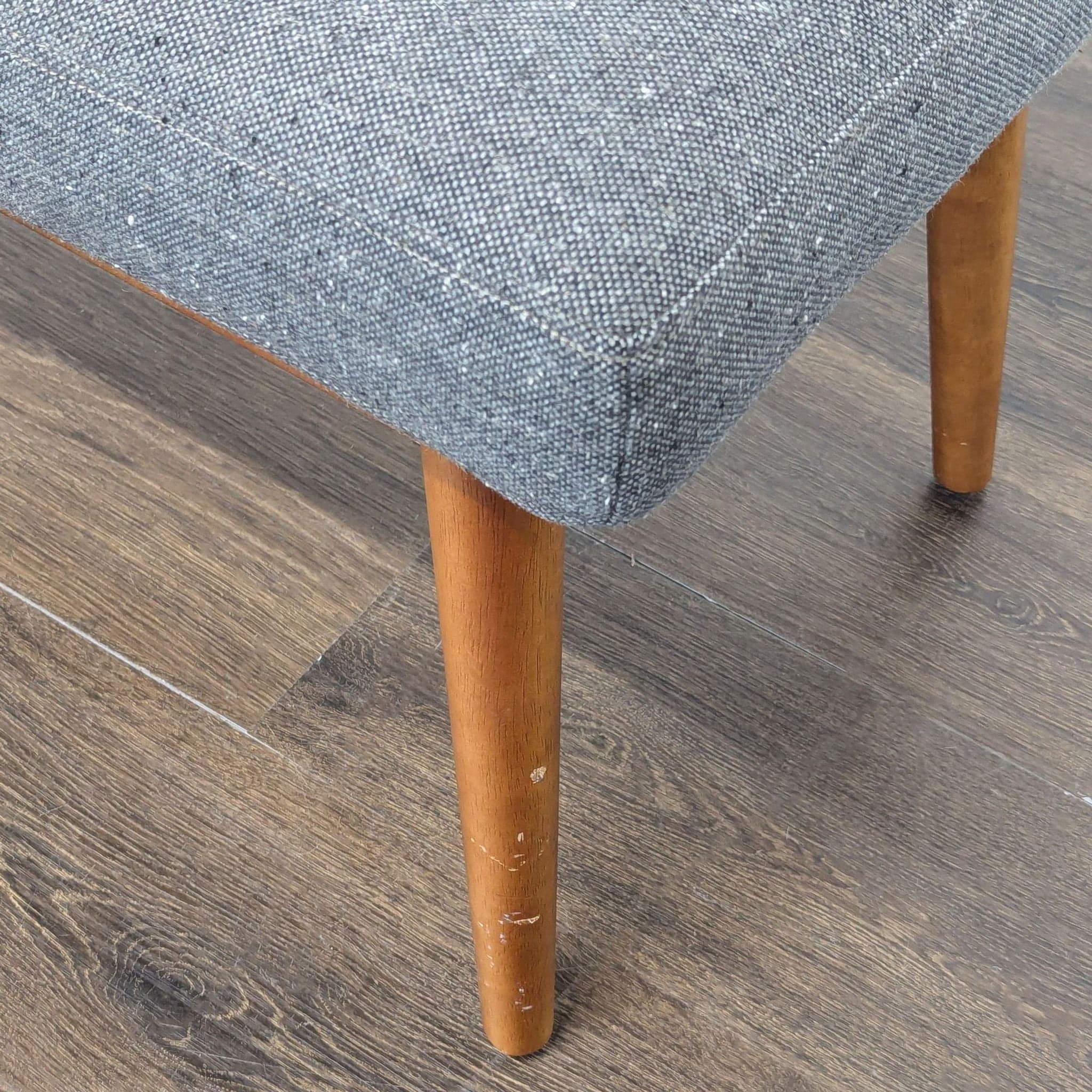 West Elm Button Tufted Mid-Century Bench - Thumbnail 6