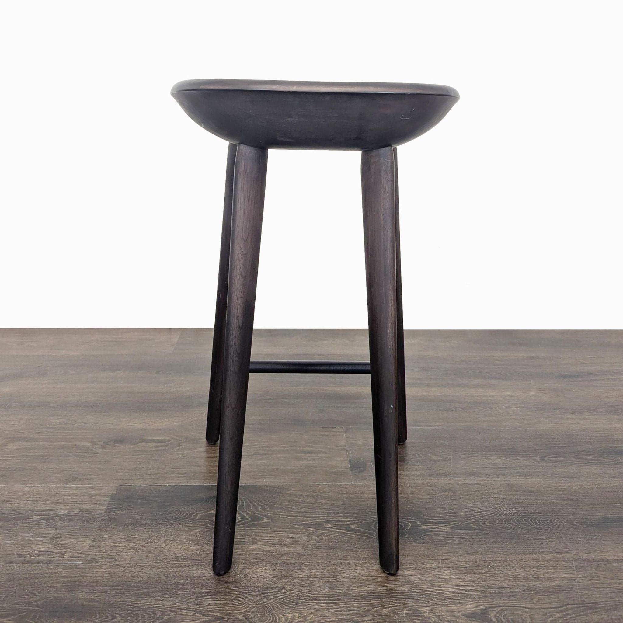 Set of Four Wood Saddle Stools - Thumbnail 2