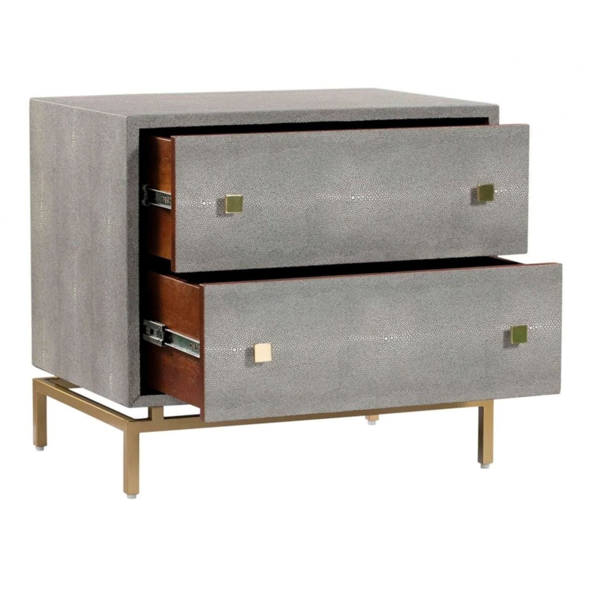 Maren Home Mariana Shagreen Nightstand - Thumbnail 2