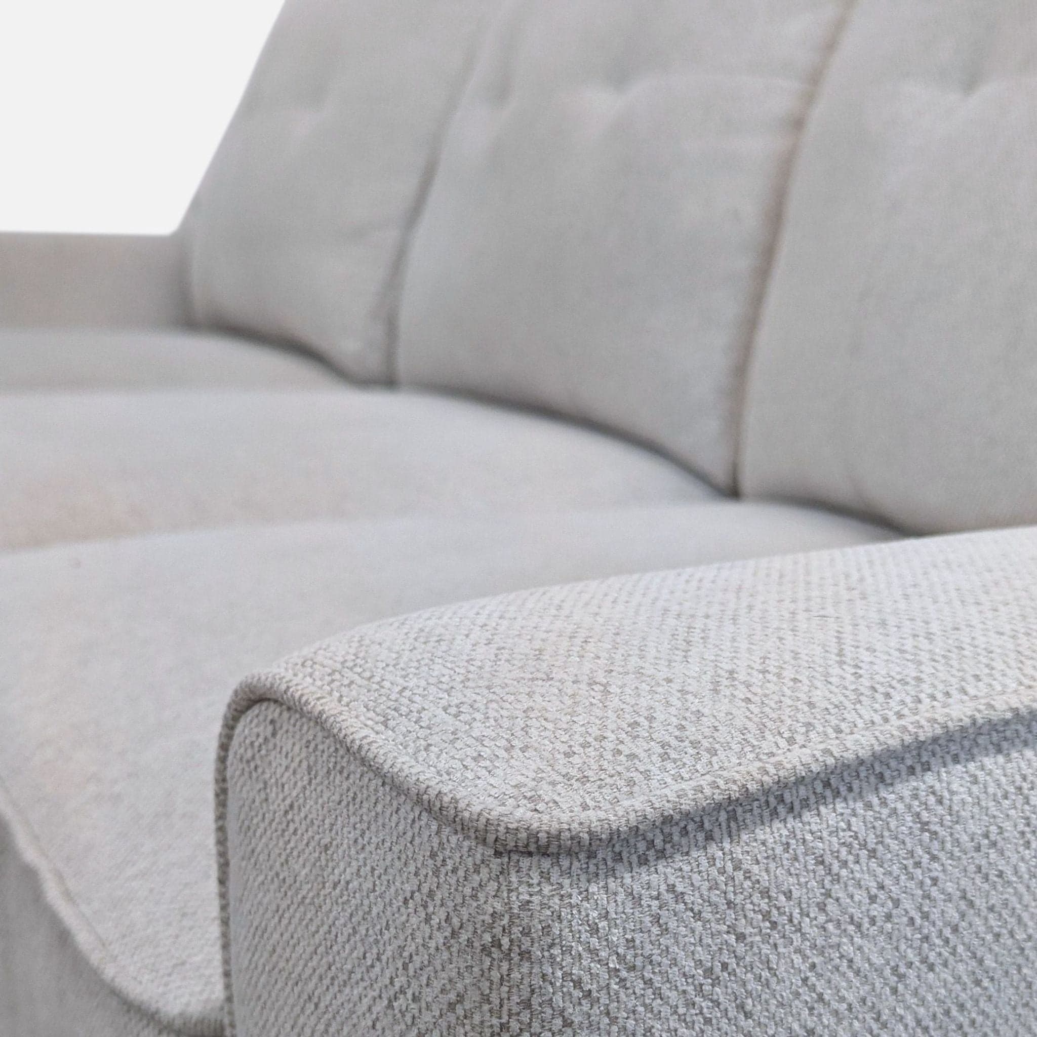 Living Spaces 3-Seat Light Gray Sofa - Thumbnail 6