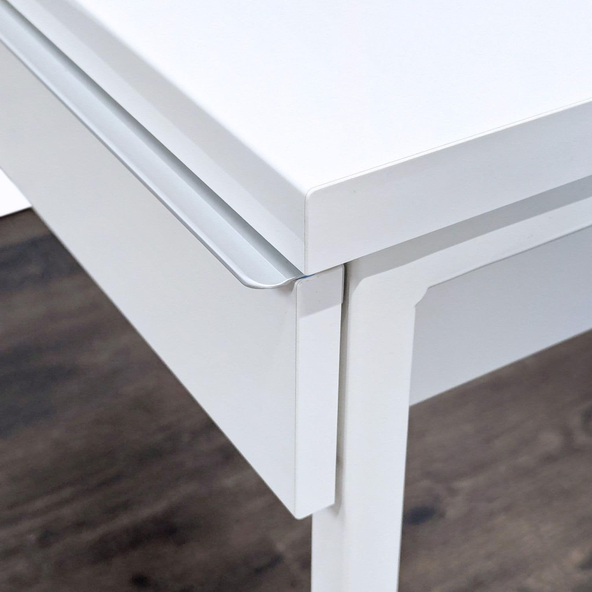IKEA White Modern Desk with Two Drawers - Thumbnail 7