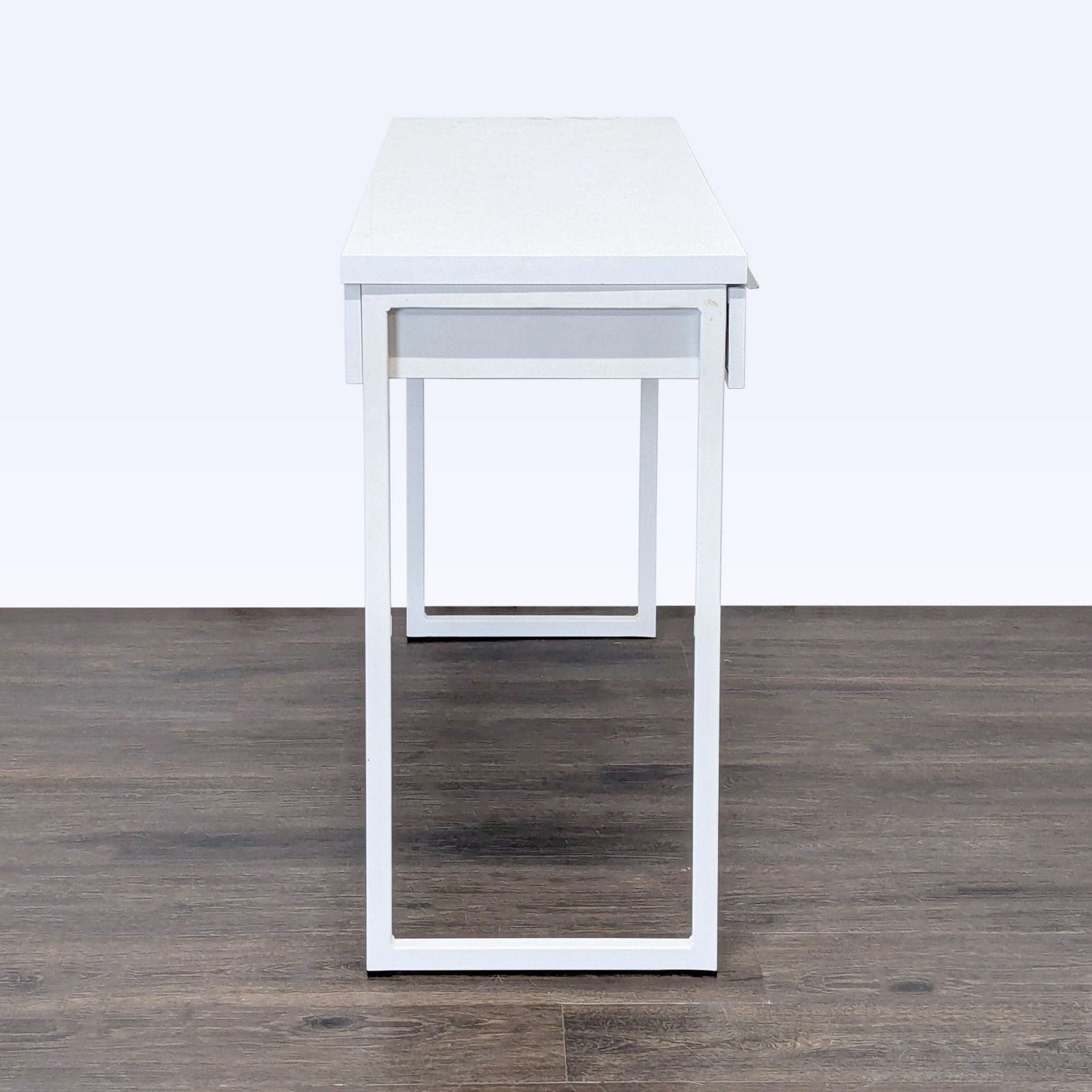 IKEA White Modern Desk with Two Drawers - Thumbnail 5