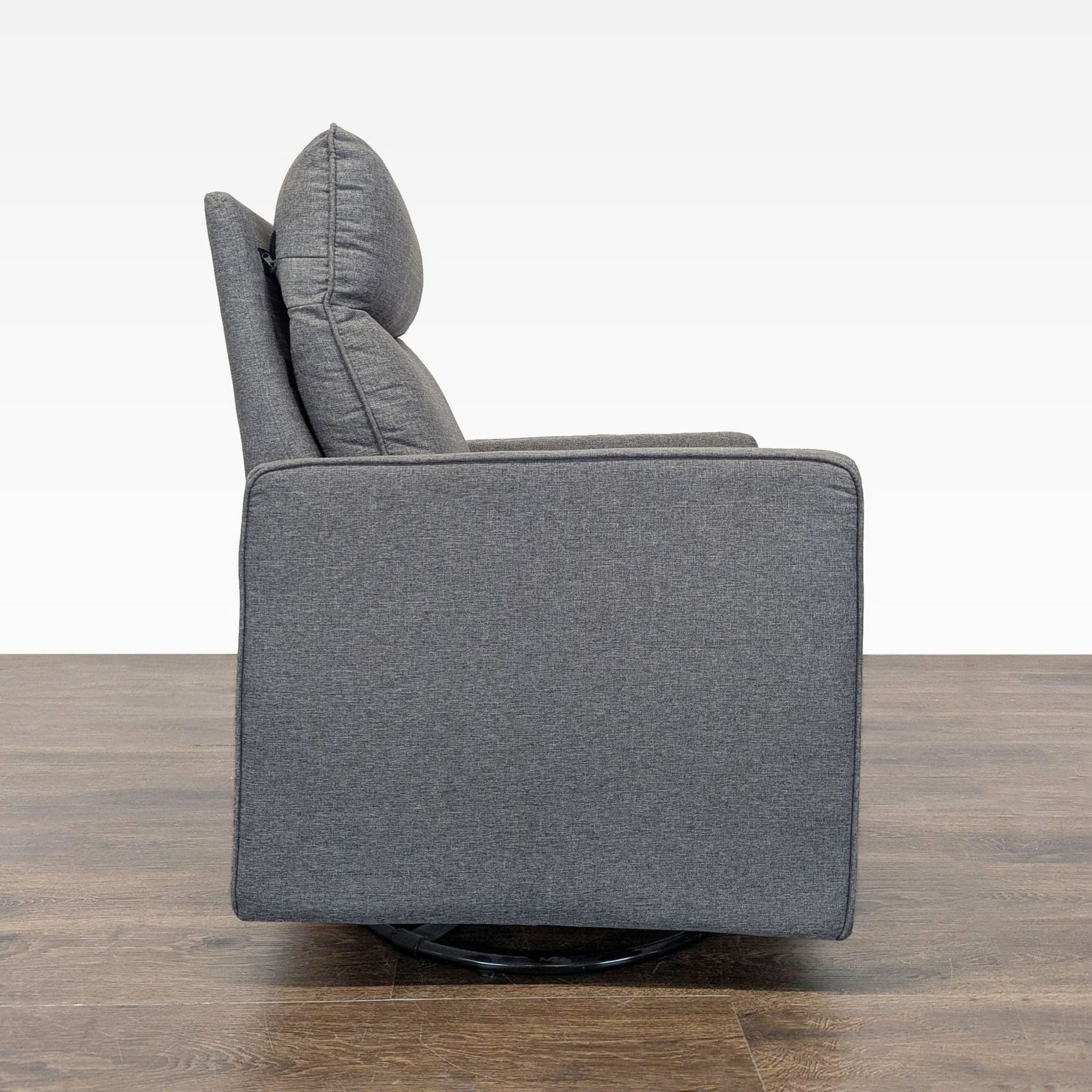 Davinci Gabby Modern Gray Swivel Lounge Chair - Thumbnail 5