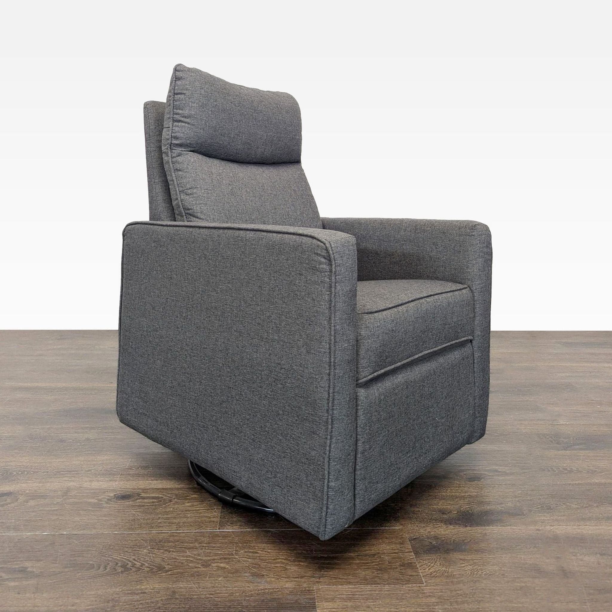 Davinci Gabby Modern Gray Swivel Lounge Chair - Thumbnail 2