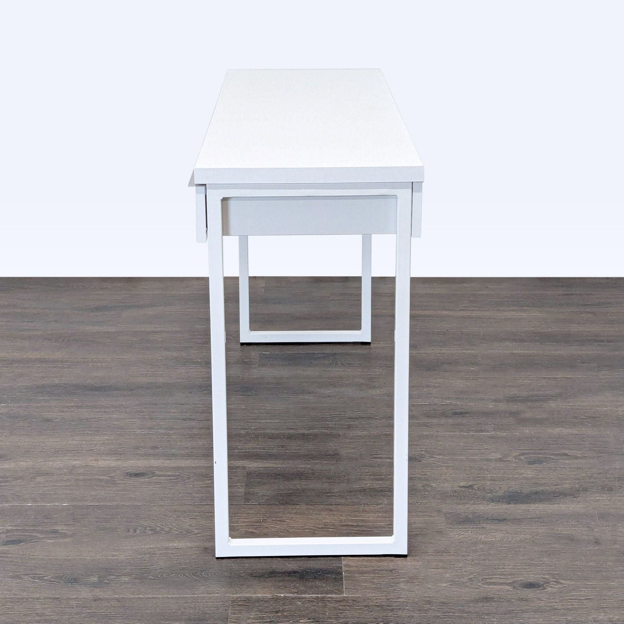 IKEA White Modern Desk with Two Drawers - Thumbnail 3