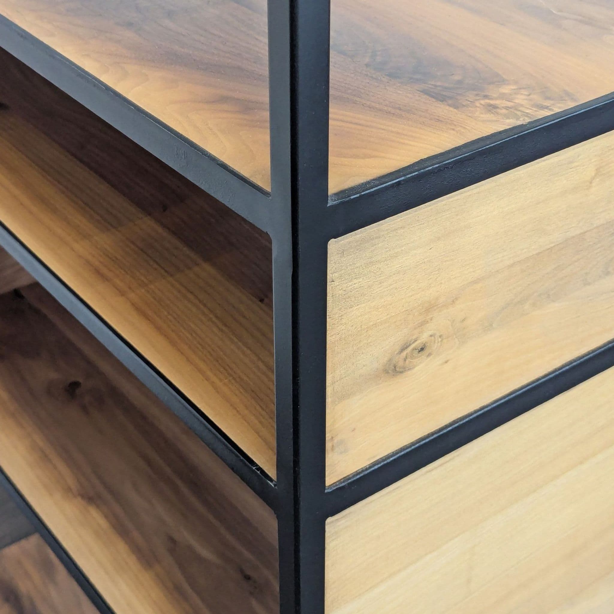 Crate & Barrel Knox Modern 5-Tier Industrial Bookshelf with Metal Frame and Wood Shelves - Thumbnail 4