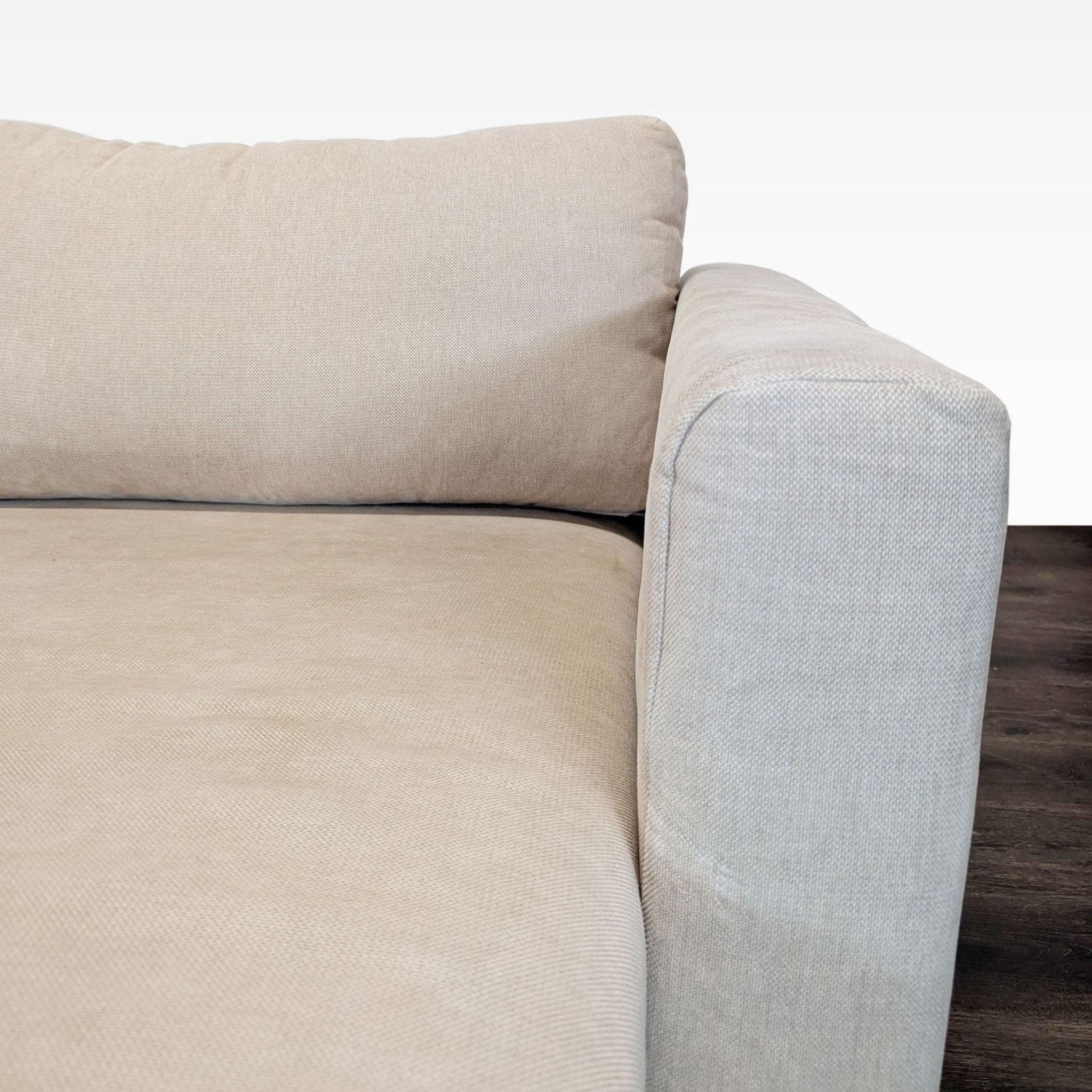 IKEA Finnala Modern Beige L-Shaped Sectional Sofa with Chaise - Thumbnail 2