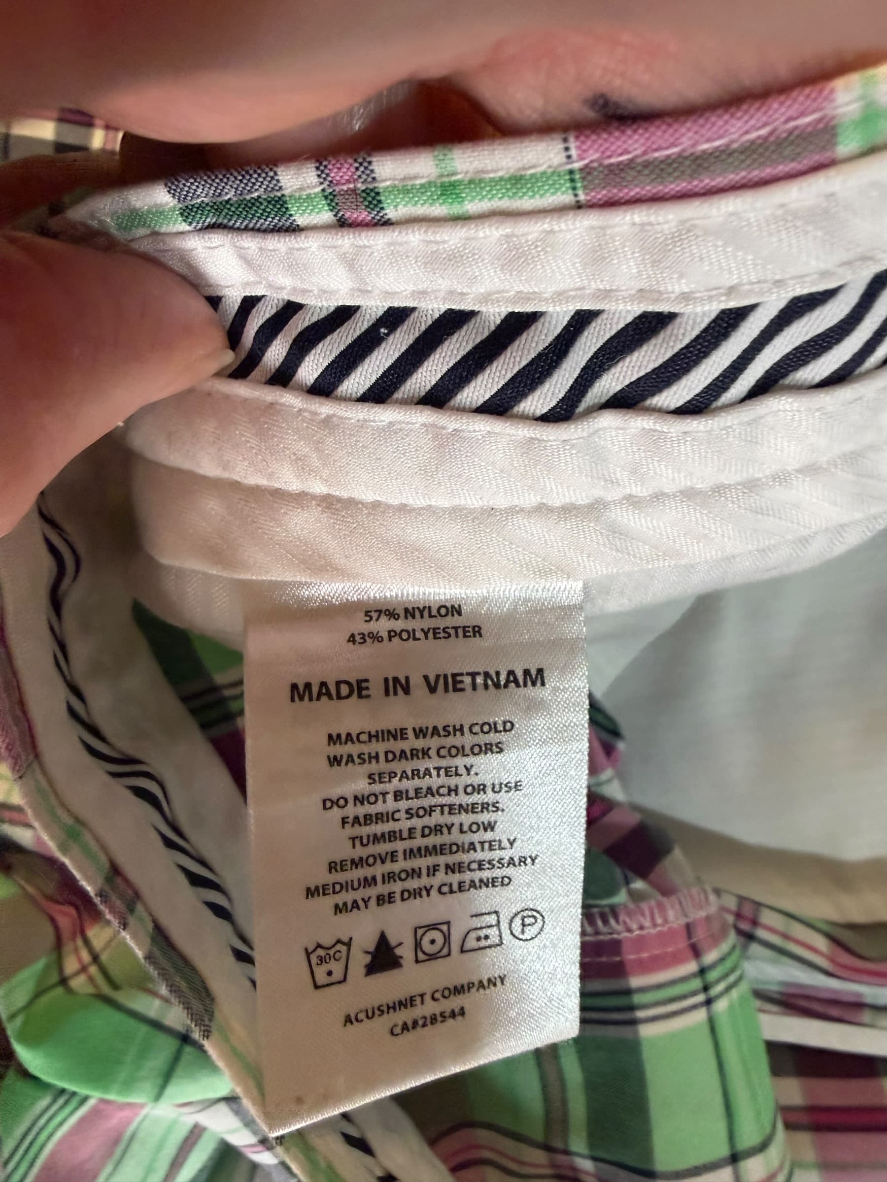 Foot Joy Men's Plaid Shorts, Green/Pink, Size Unknown - Thumbnail 3