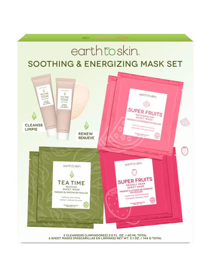 Earth to Skin Soothing & Energizing Mask Set 8 pcs - Image 1